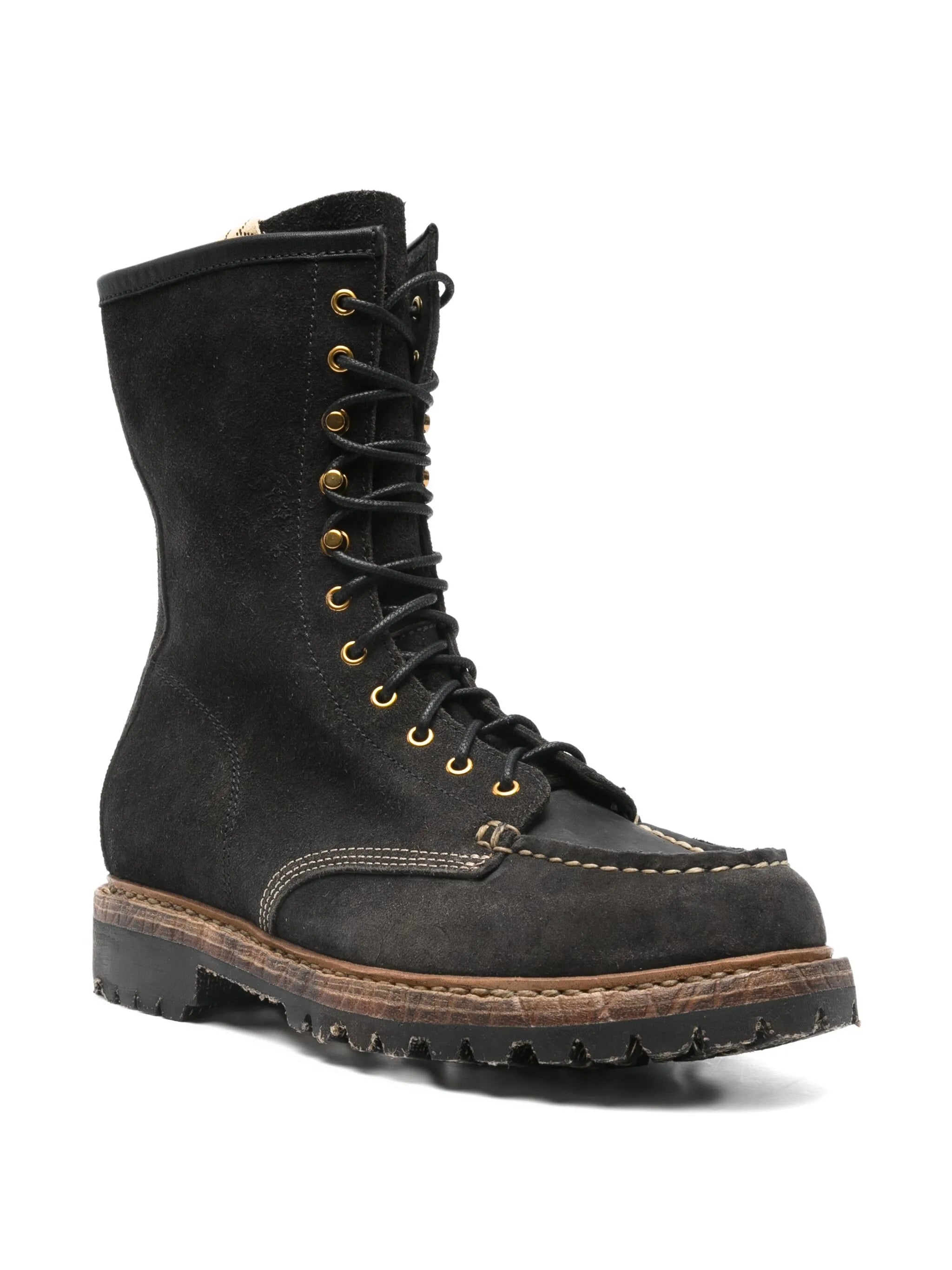 lace-up leather boots