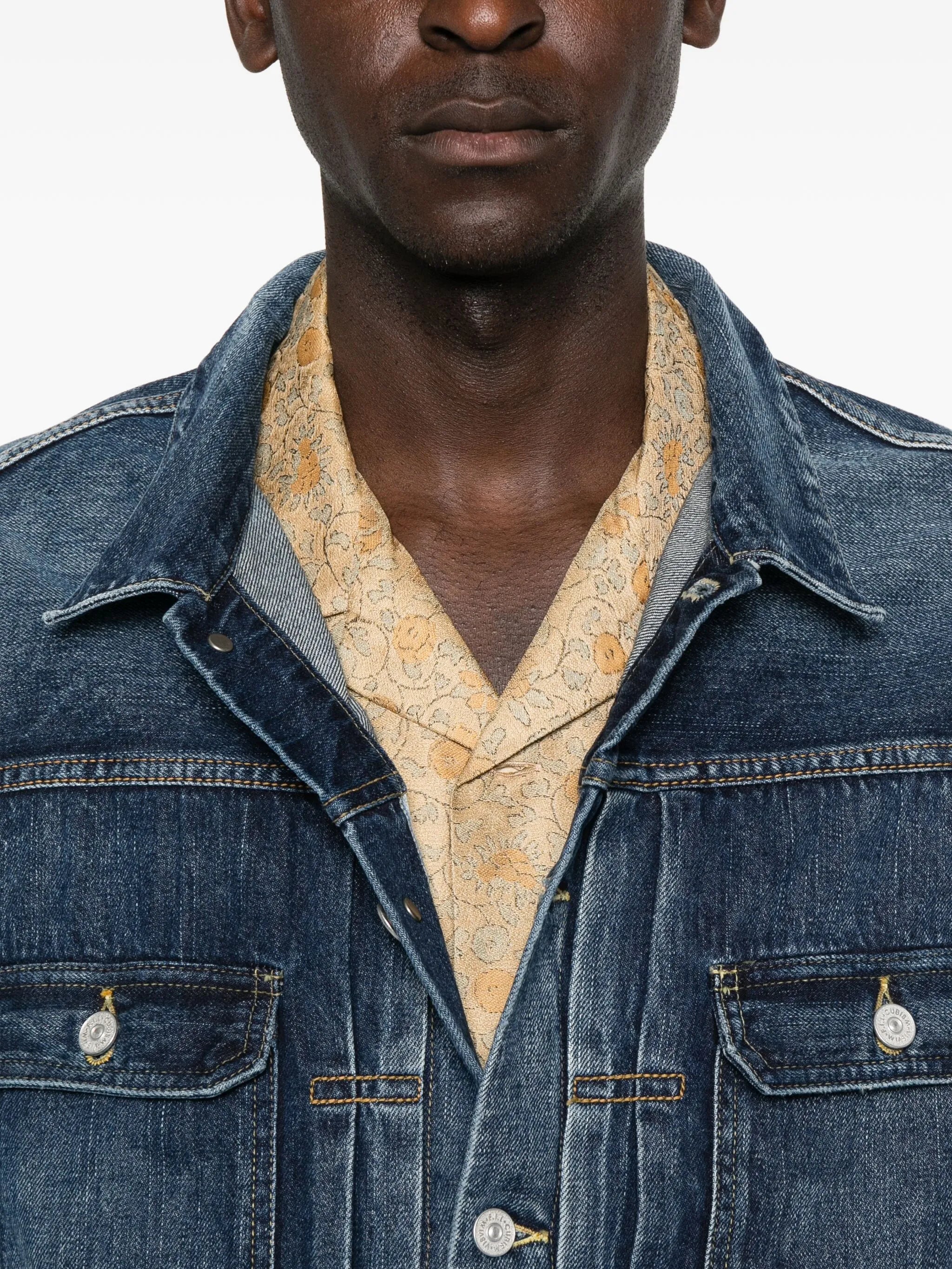 101X paint-splatter denim jacket