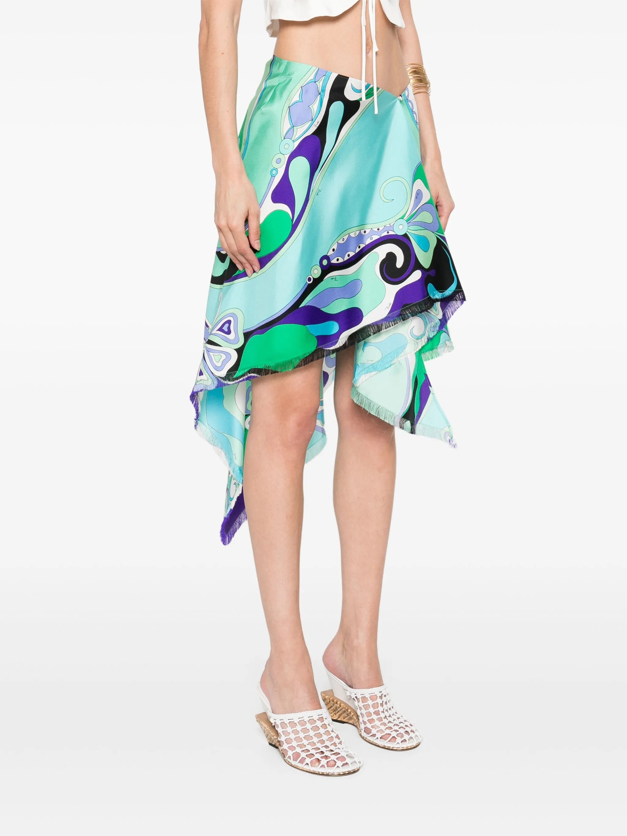 graphic-print skirt