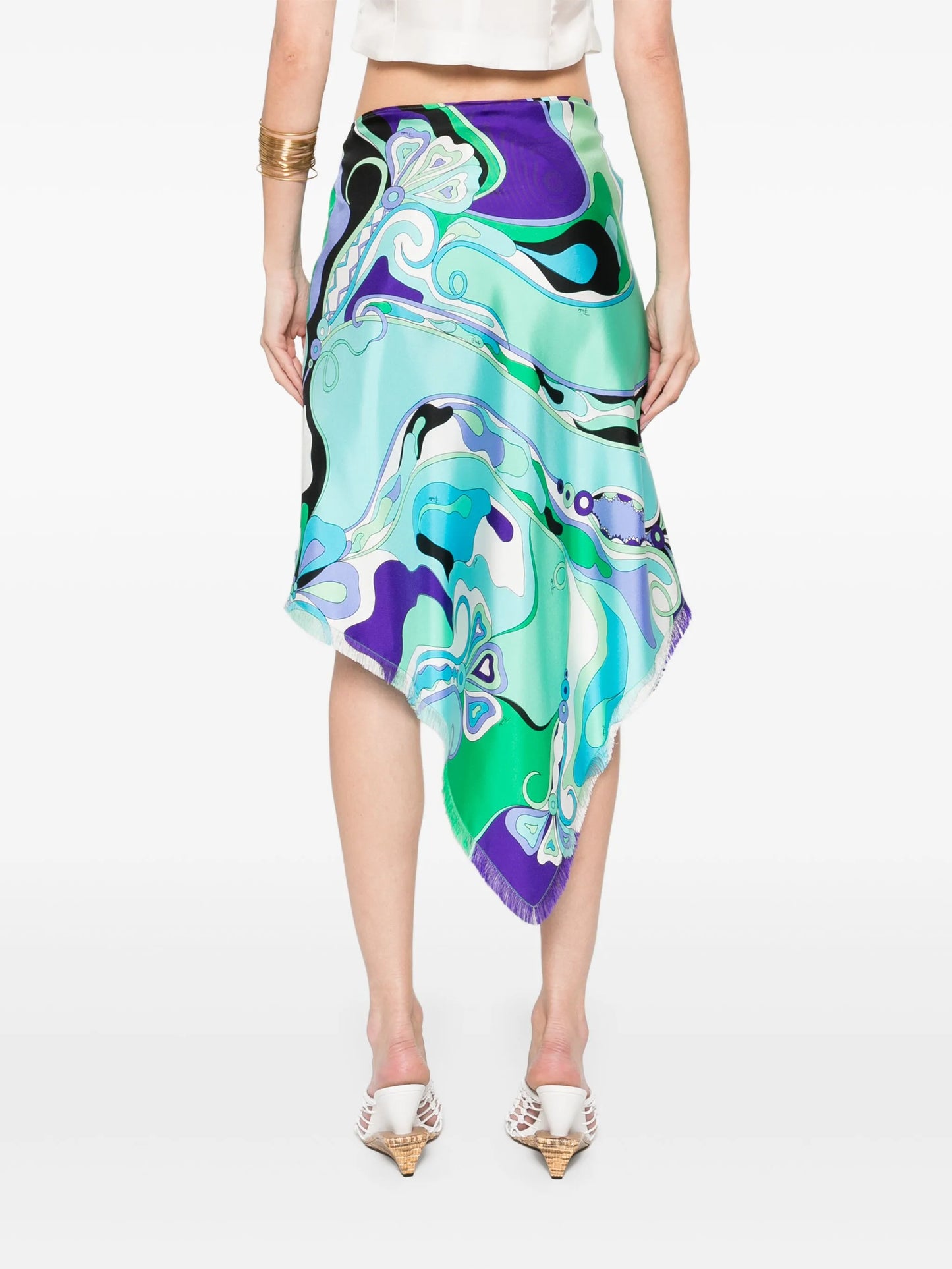 graphic-print skirt
