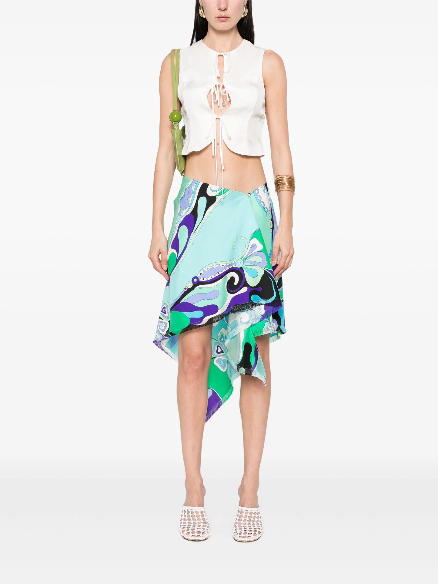 graphic-print skirt