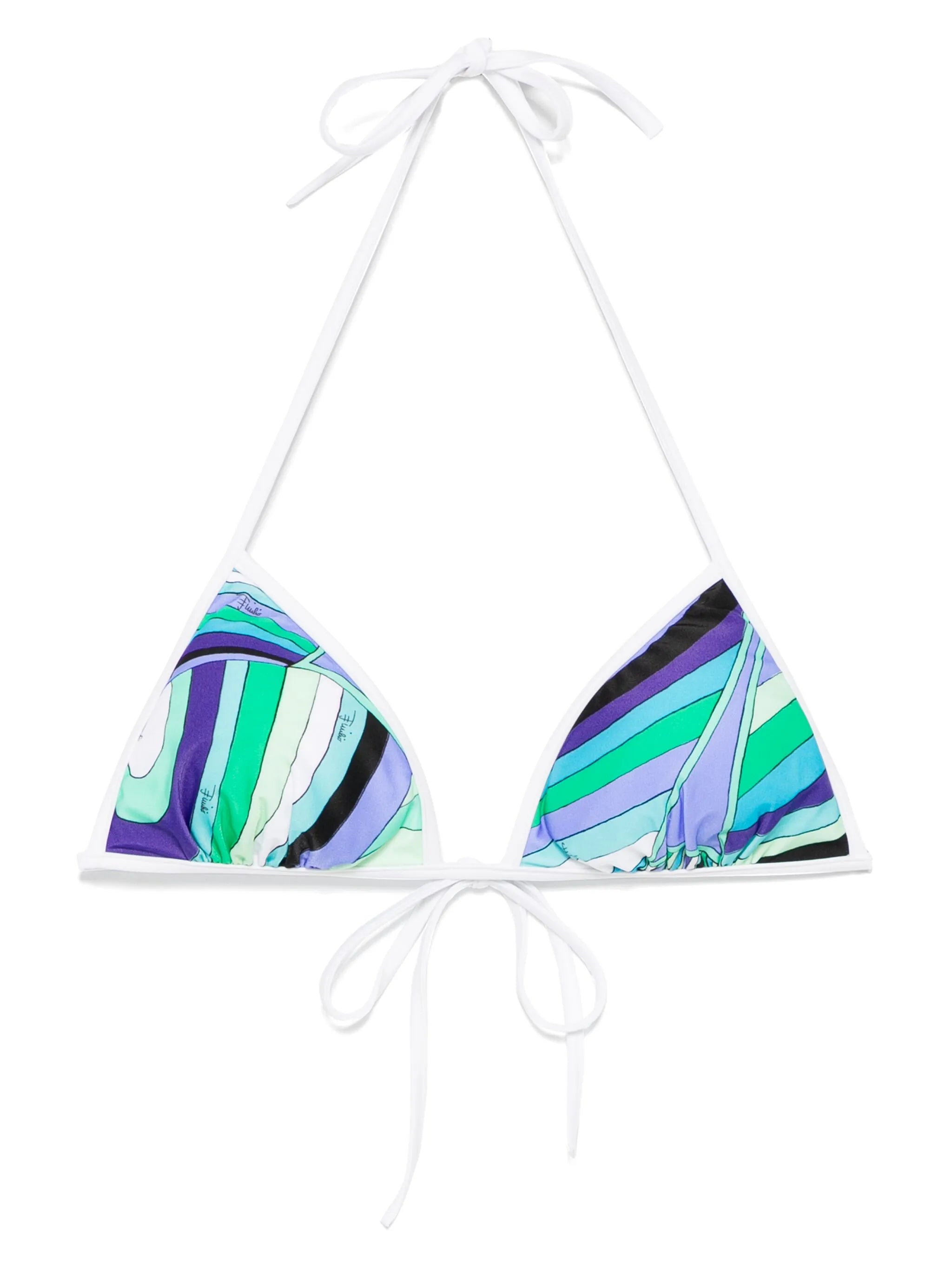 printed bikini top