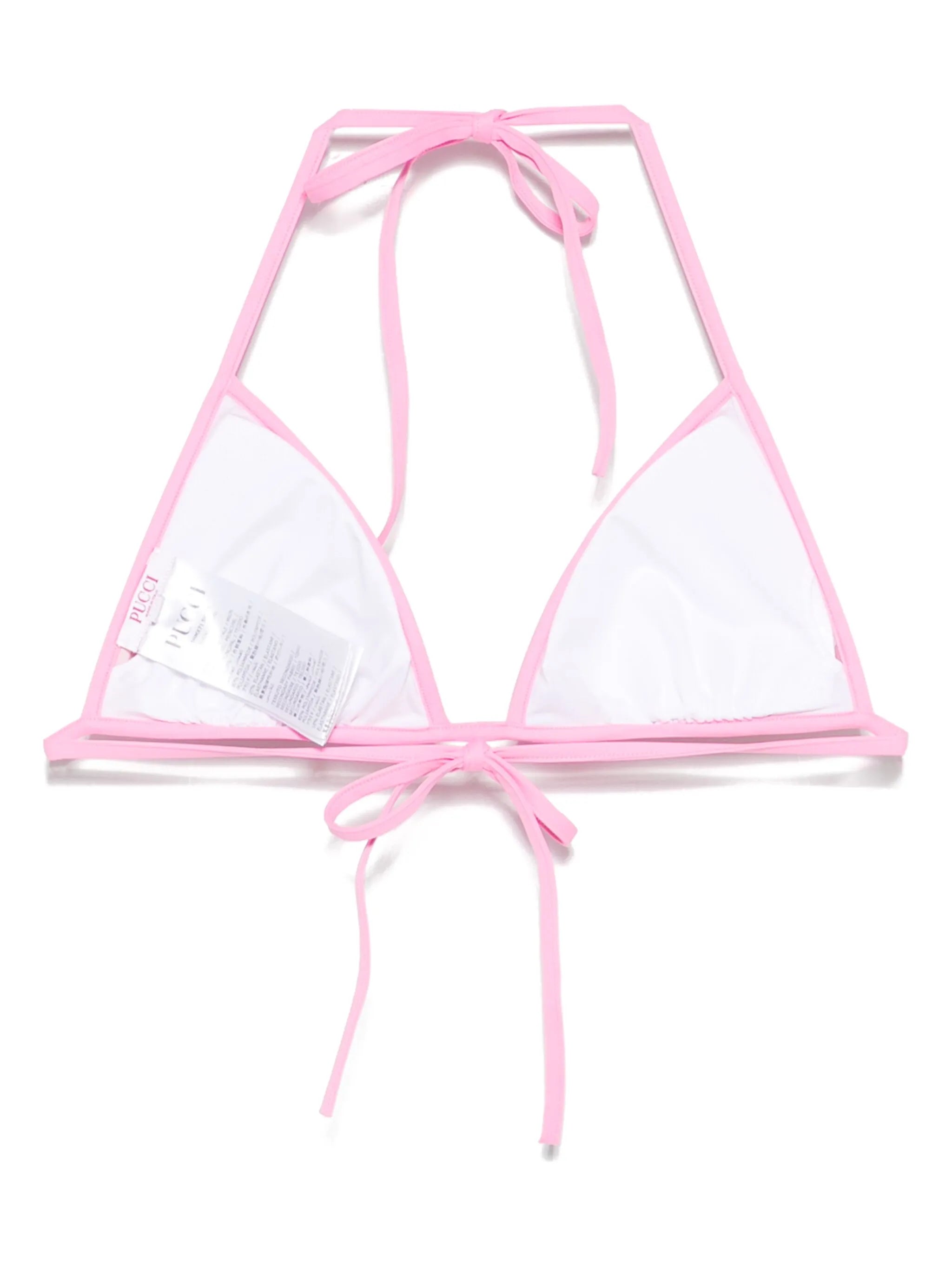 Marmo-print bikini top
