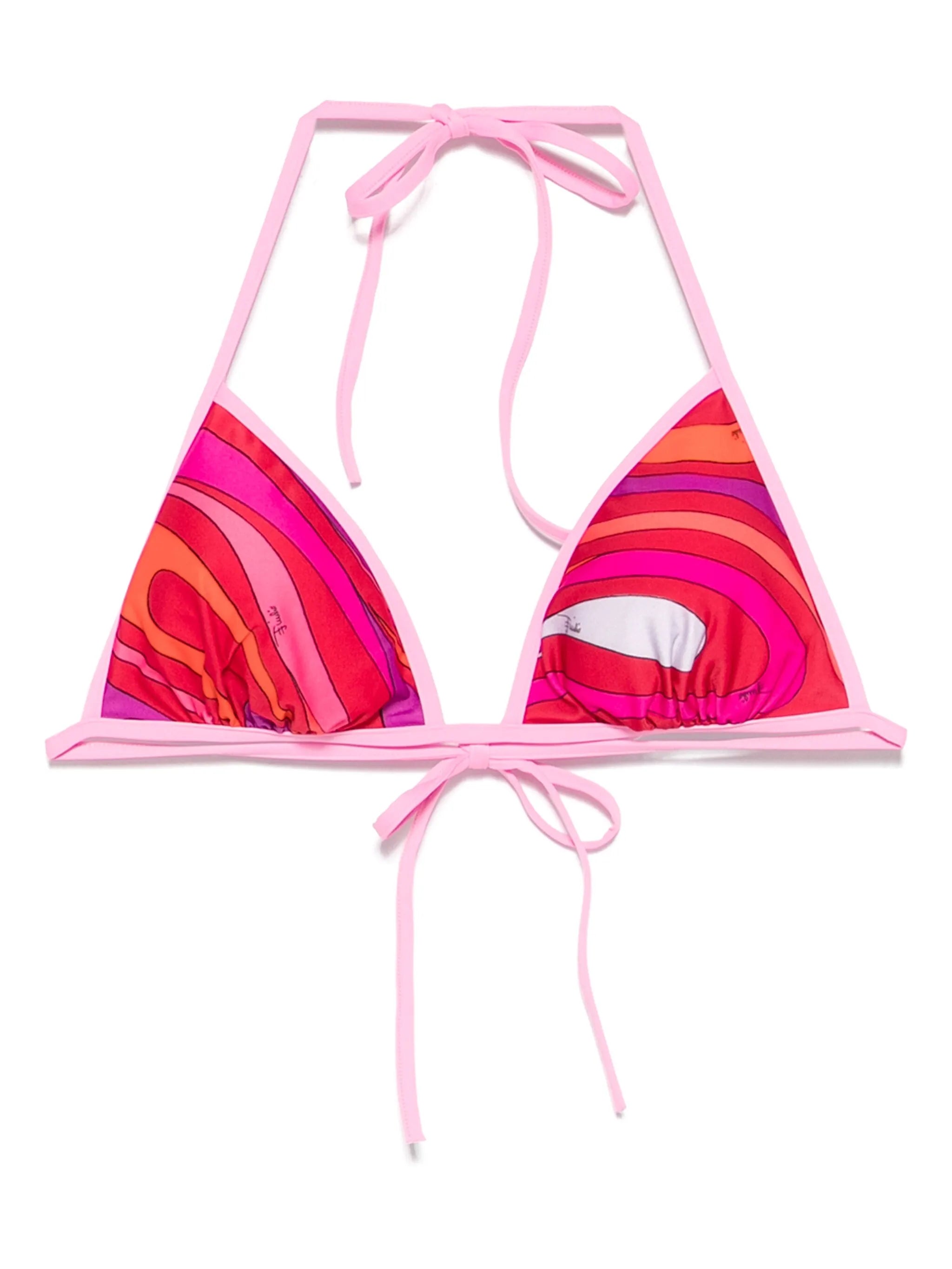 Marmo-print bikini top