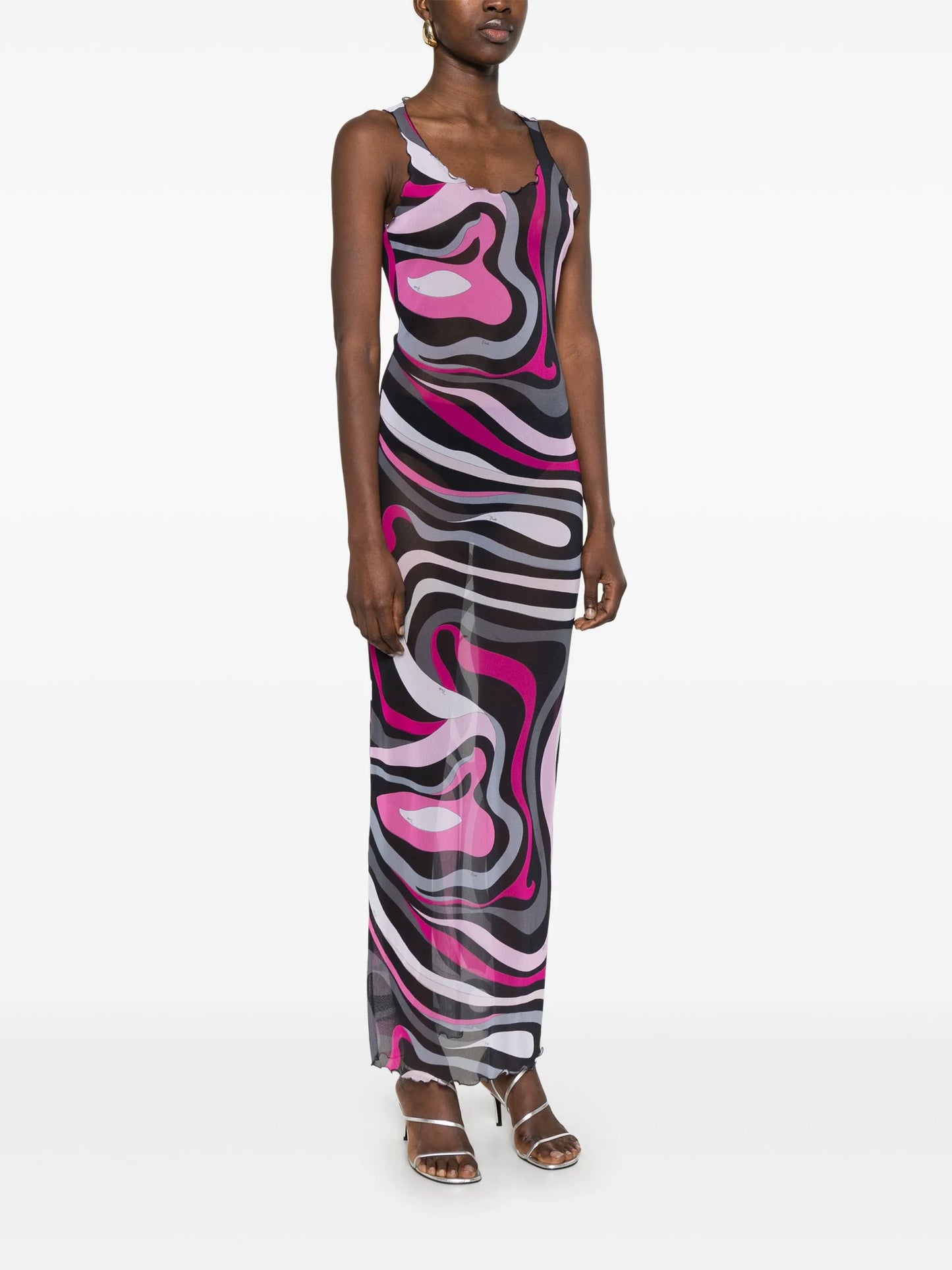 Iride-print dress