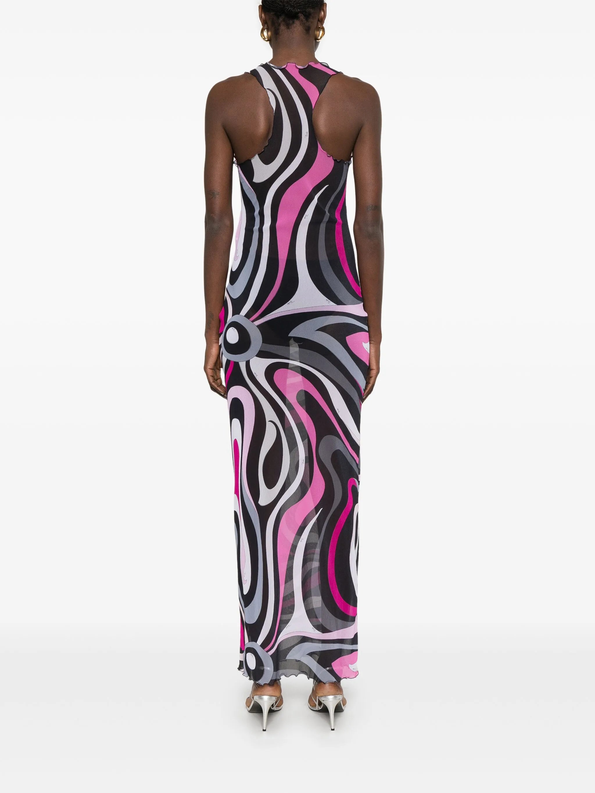 Iride-print dress