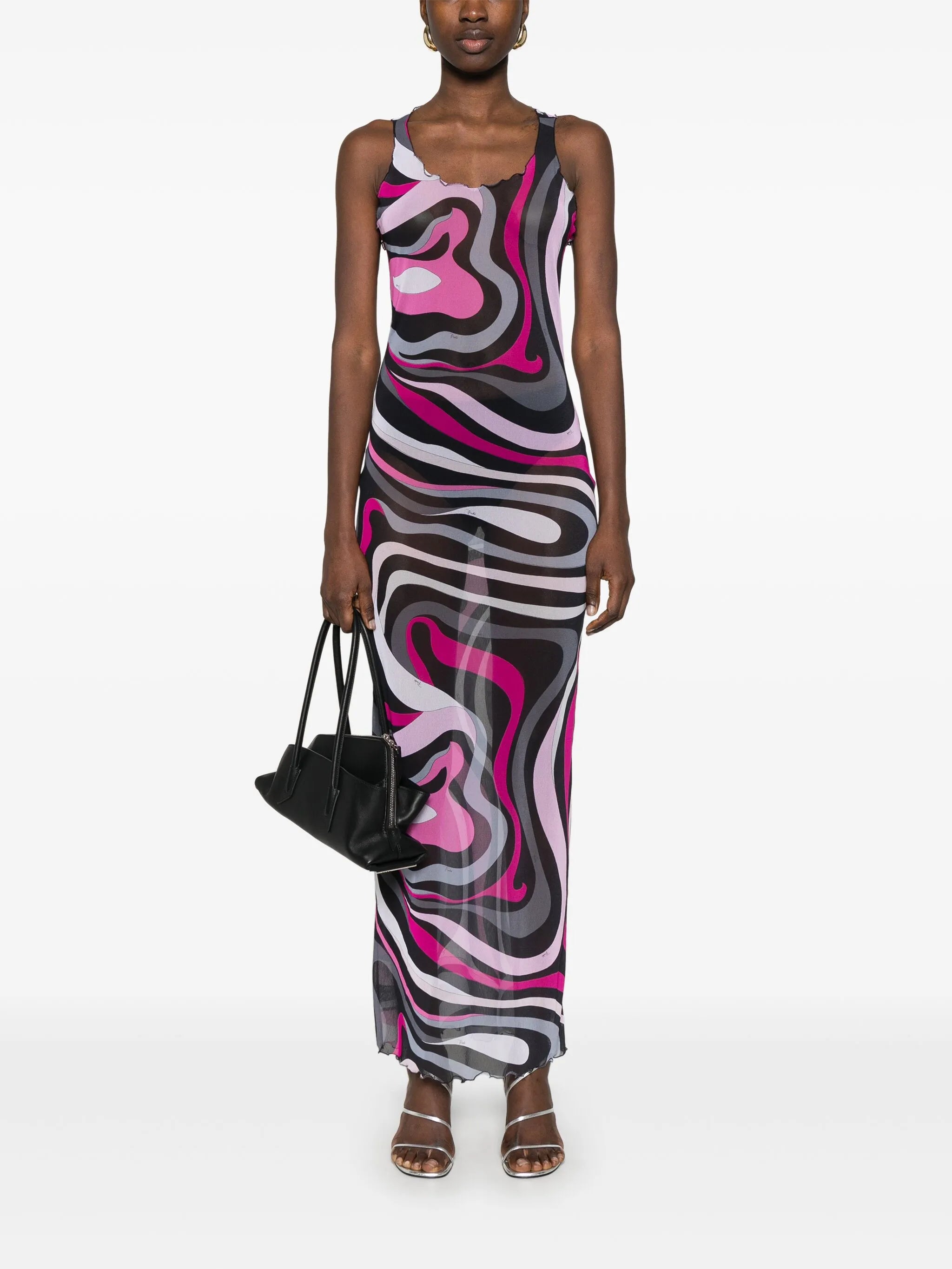 Iride-print dress