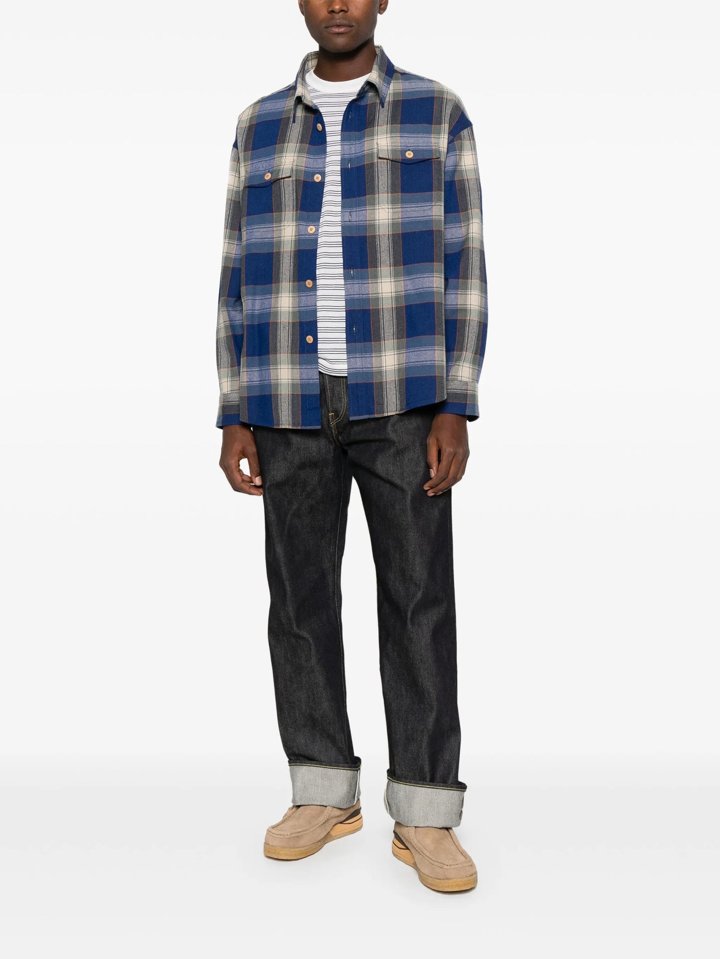 Lumber check long-sleeve shirt