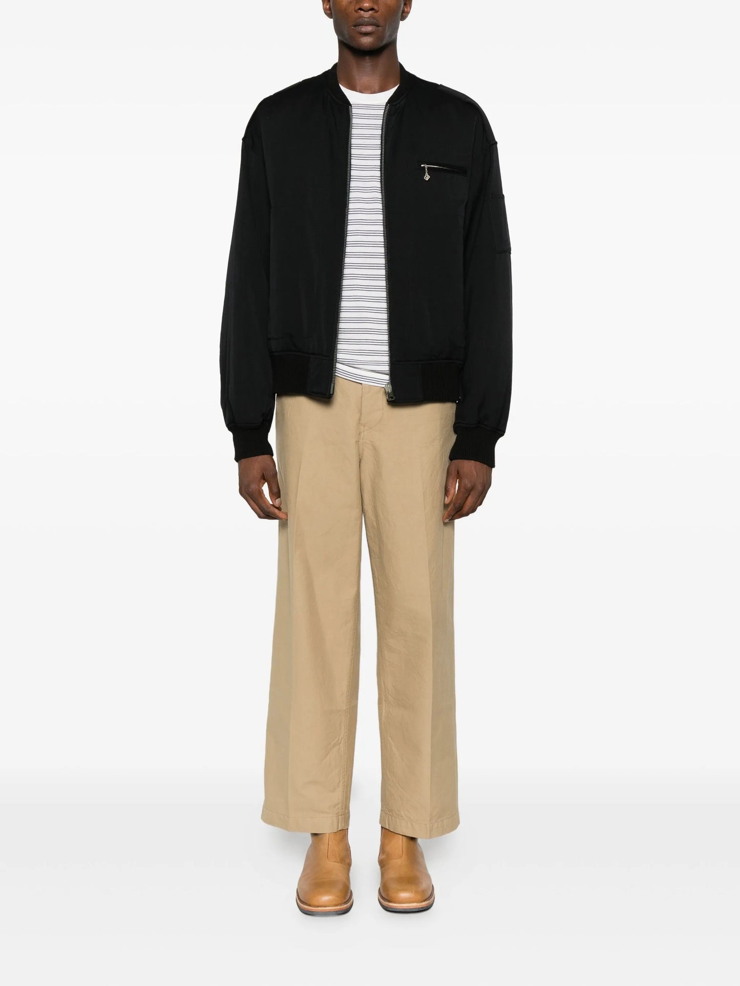 zip-pocket bomber jacket