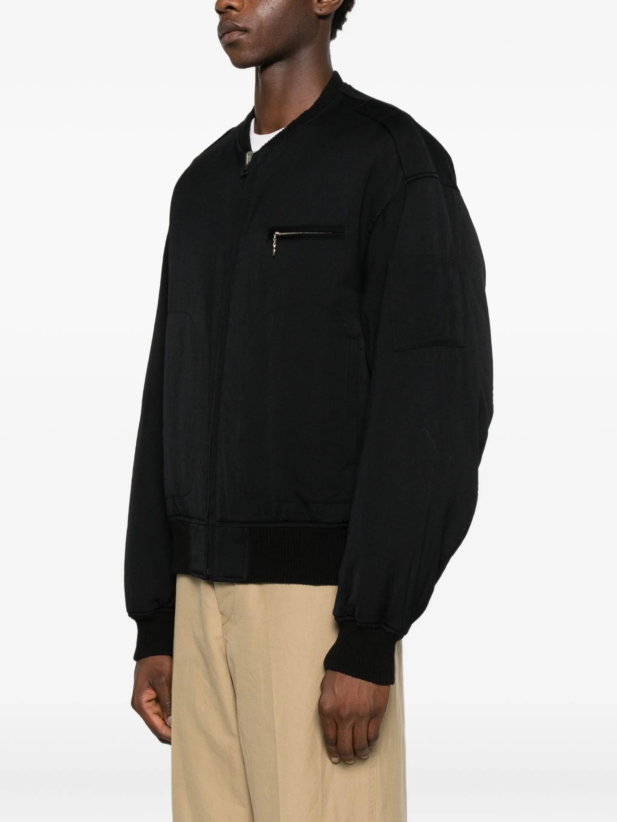 zip-pocket bomber jacket