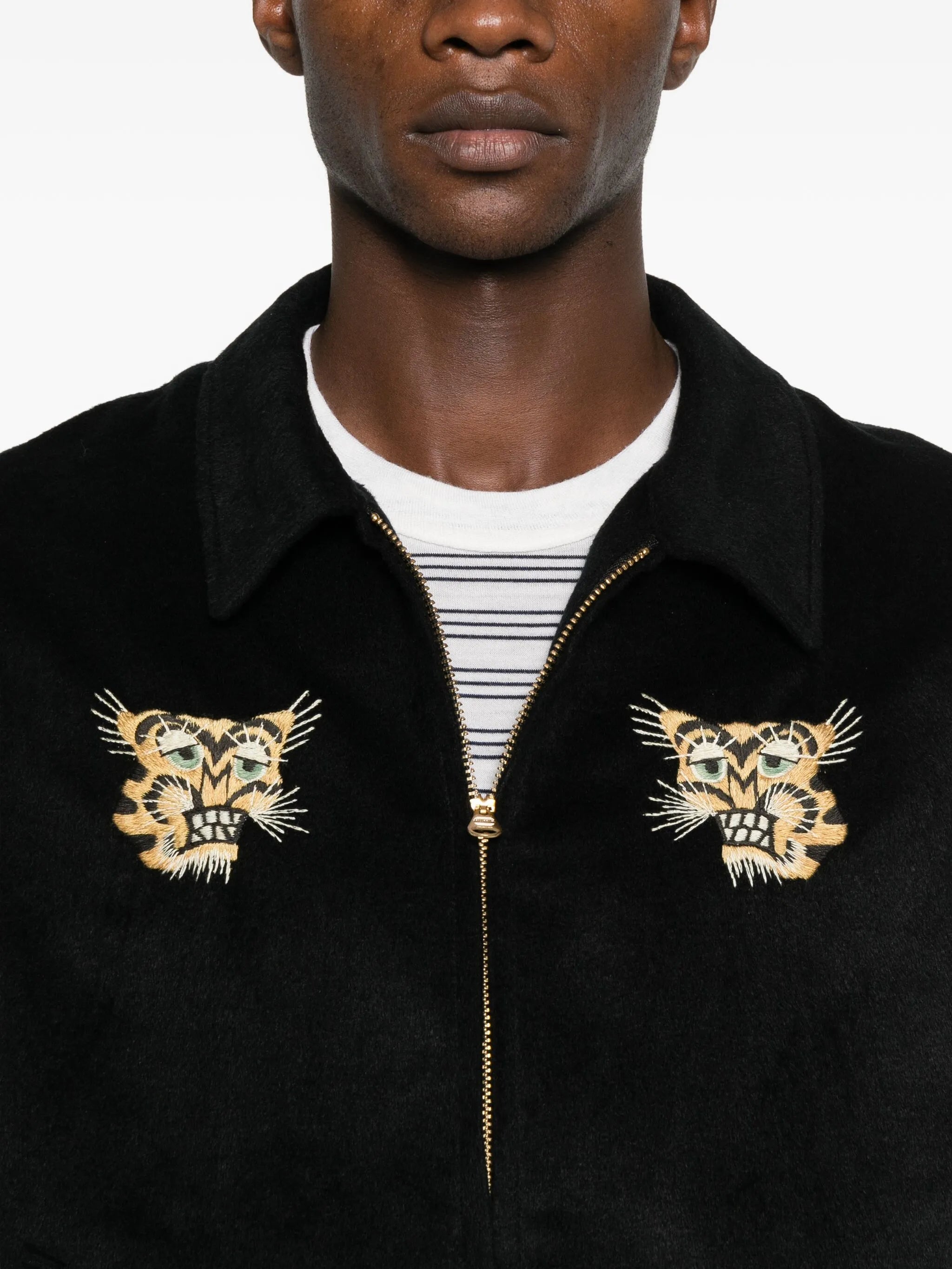 embroidered blouson jacket