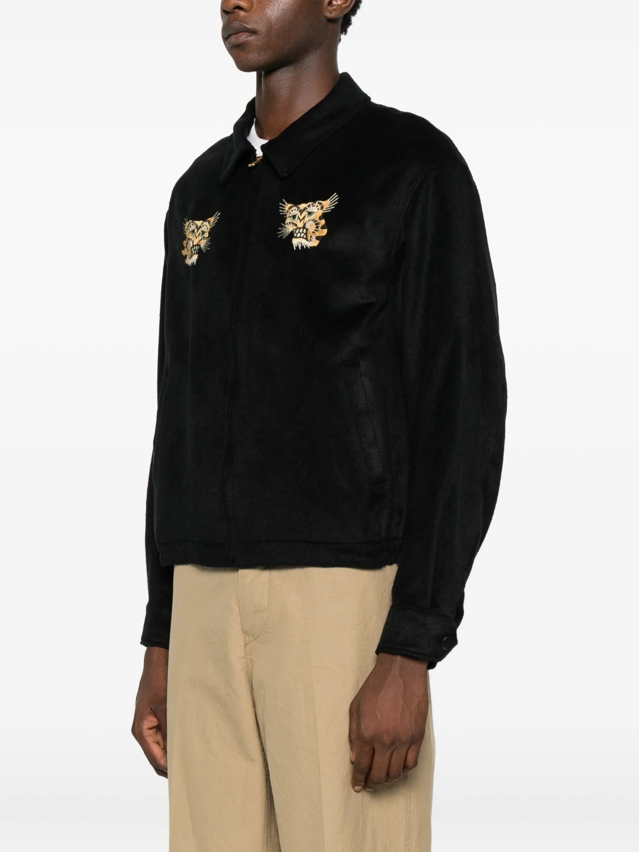 embroidered blouson jacket