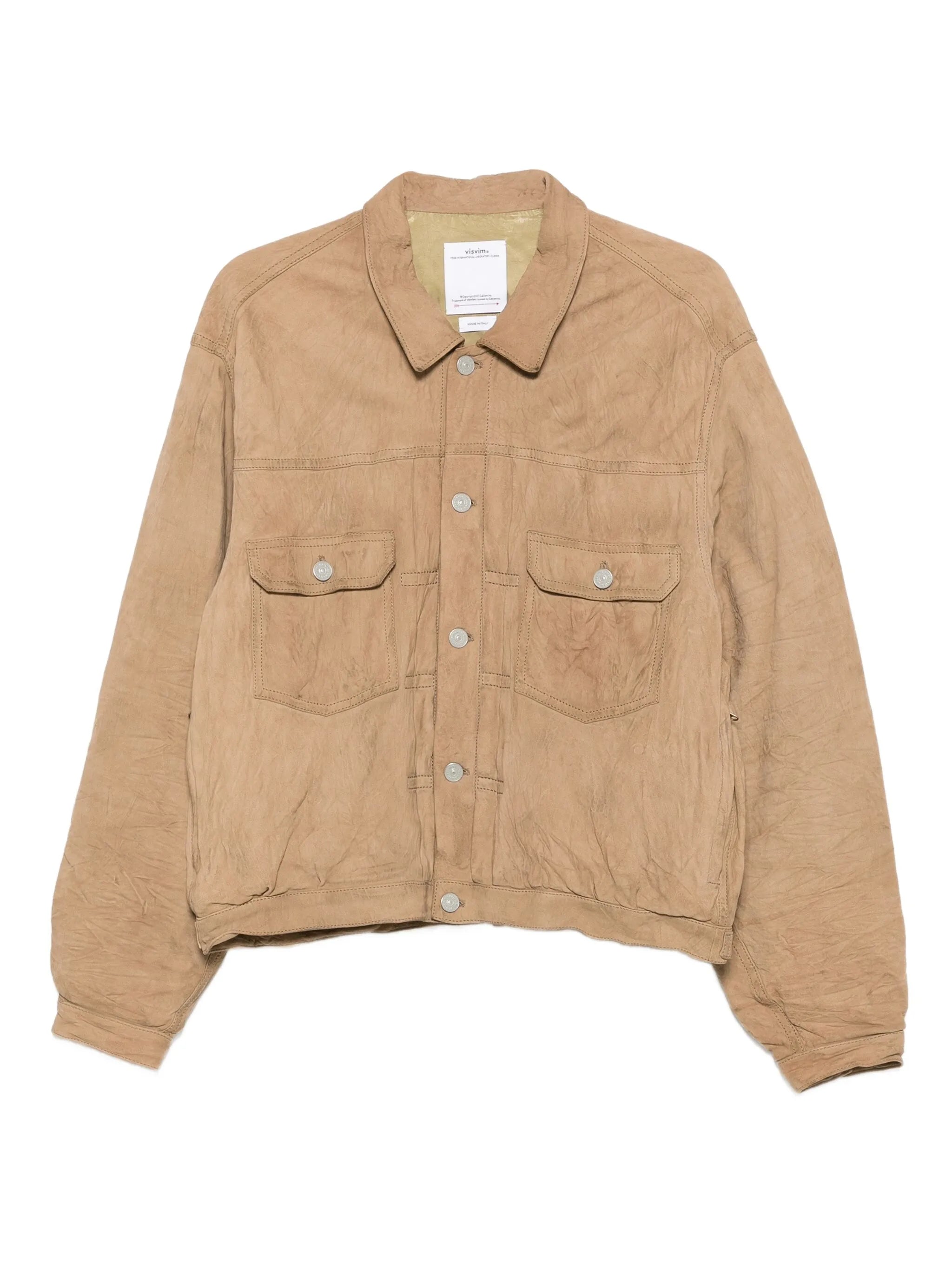 leather shirt jacket