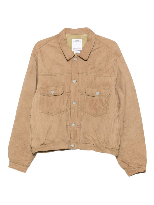 leather shirt jacket