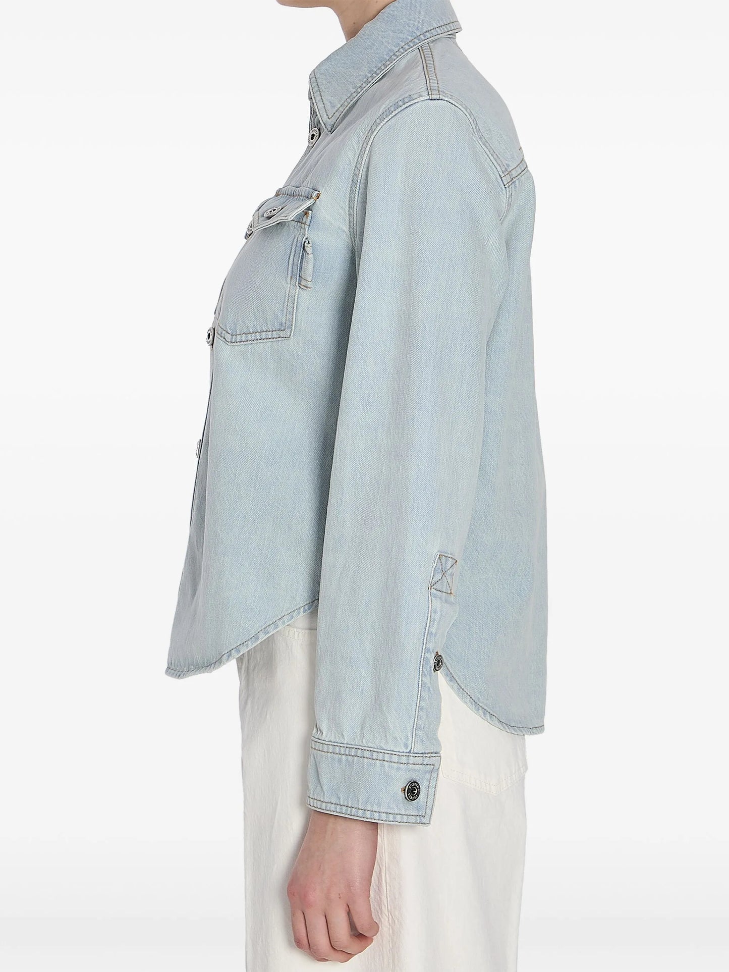 bleached denim shirt