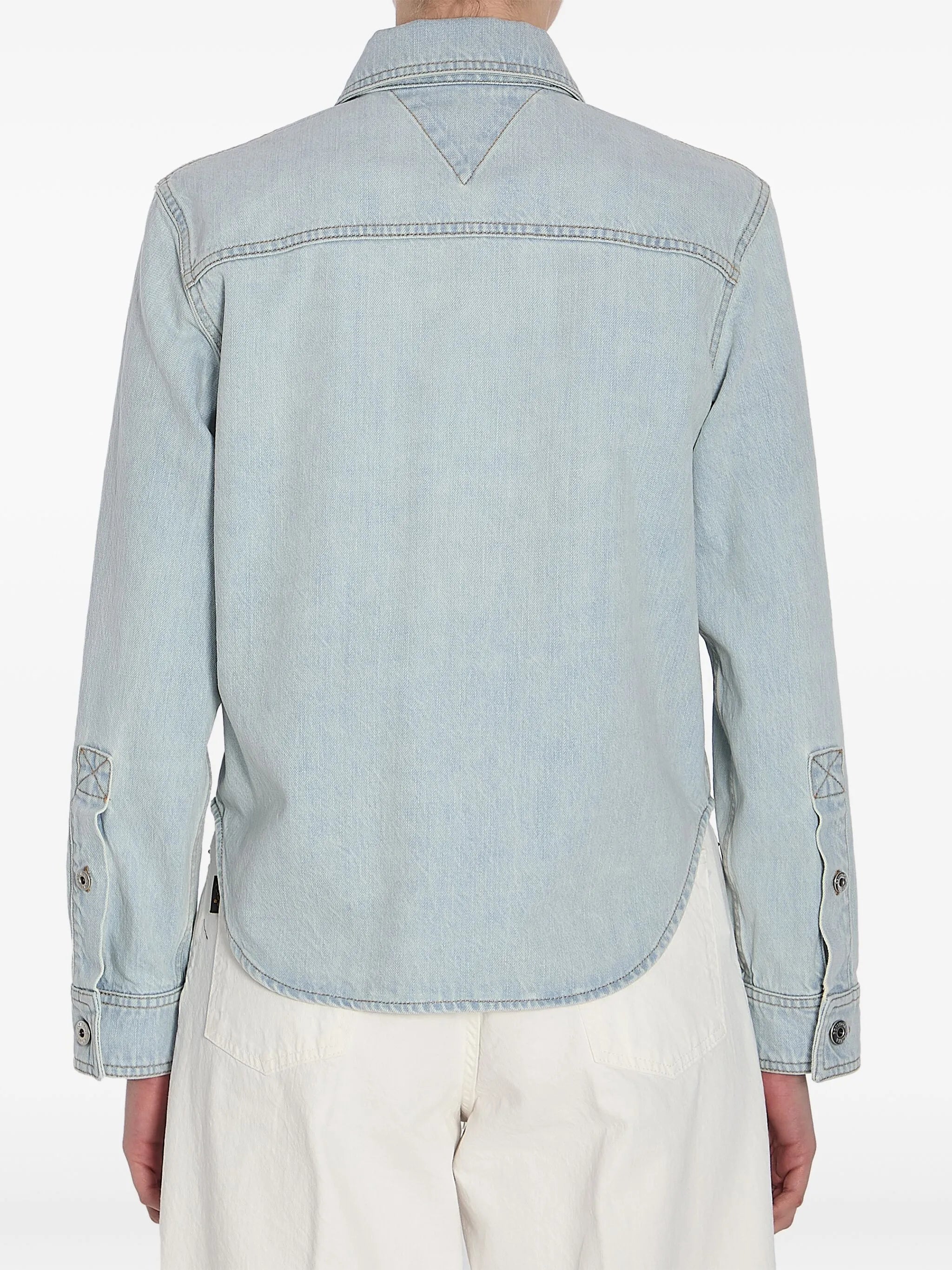 bleached denim shirt