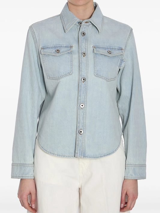 bleached denim shirt
