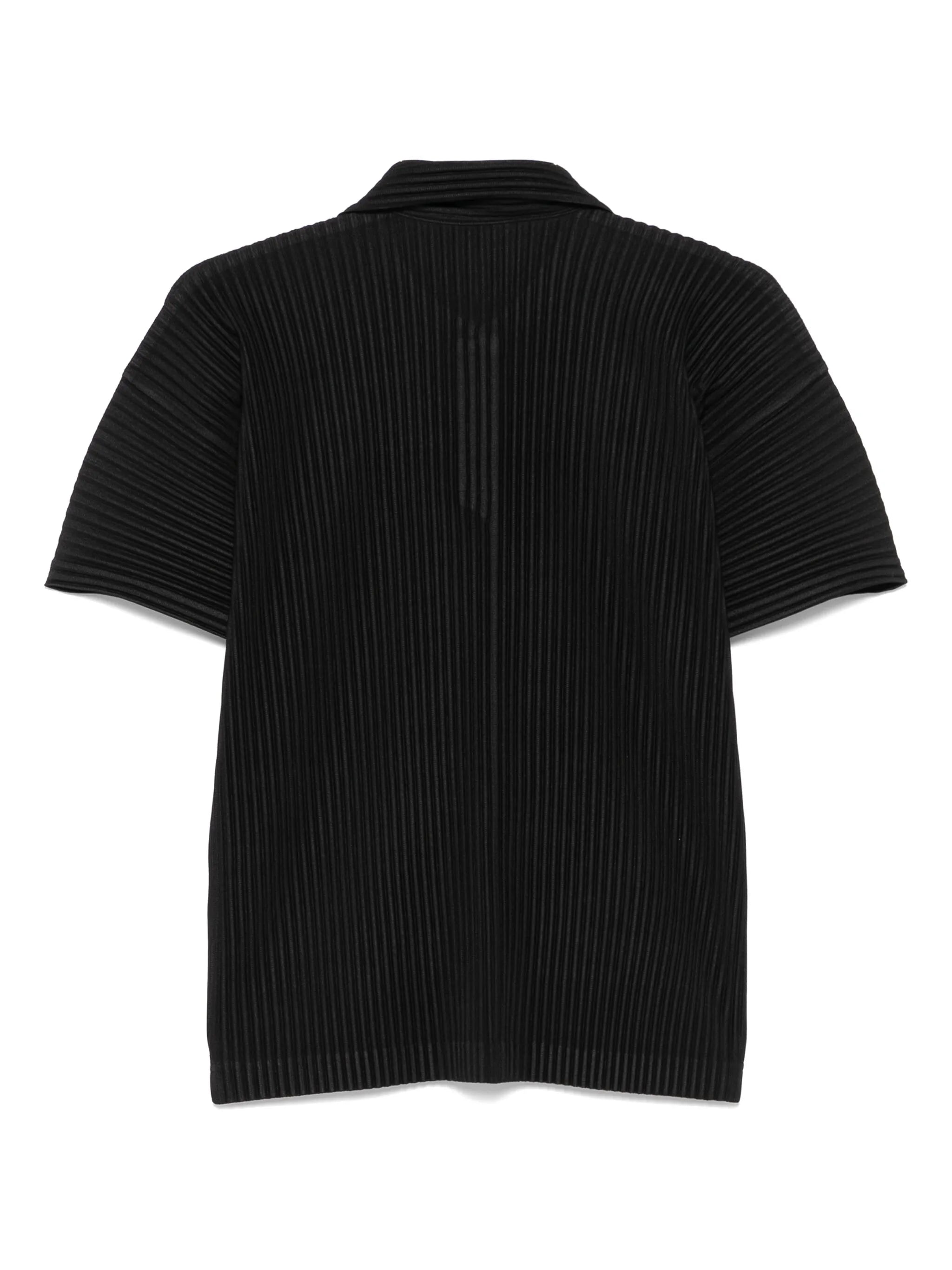 pleated polo shirt