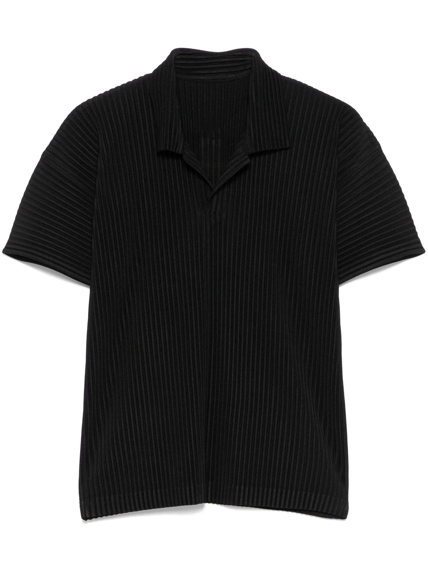 pleated polo shirt