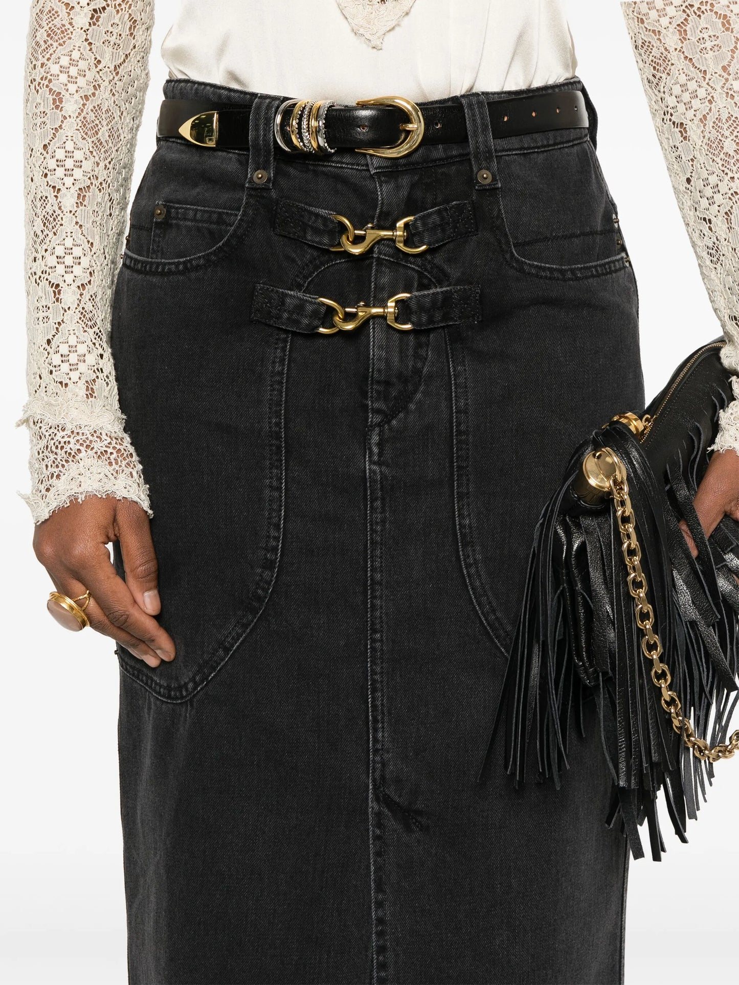 Pavina denin skirt