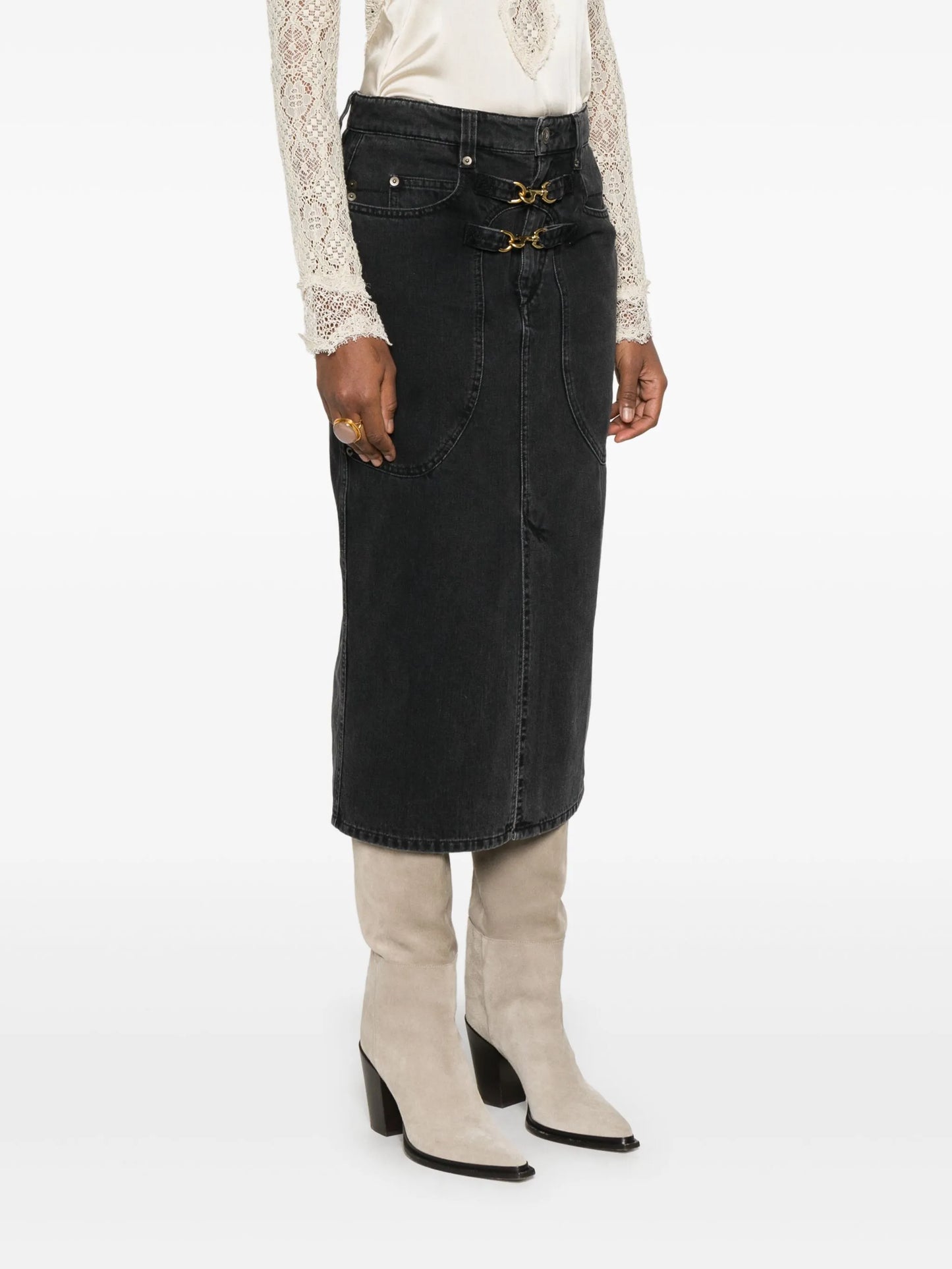 Pavina denin skirt