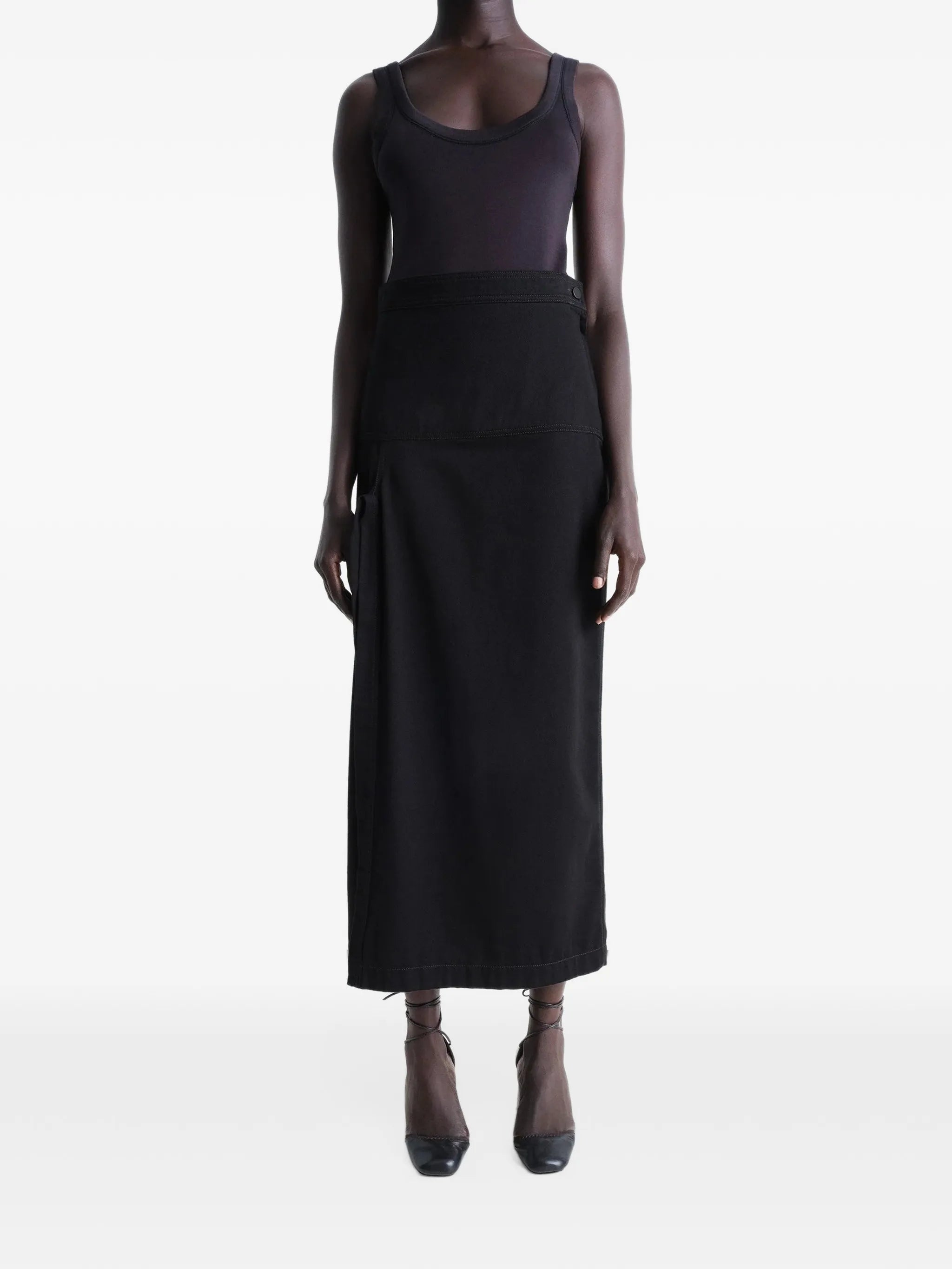 high-waisted skirt
