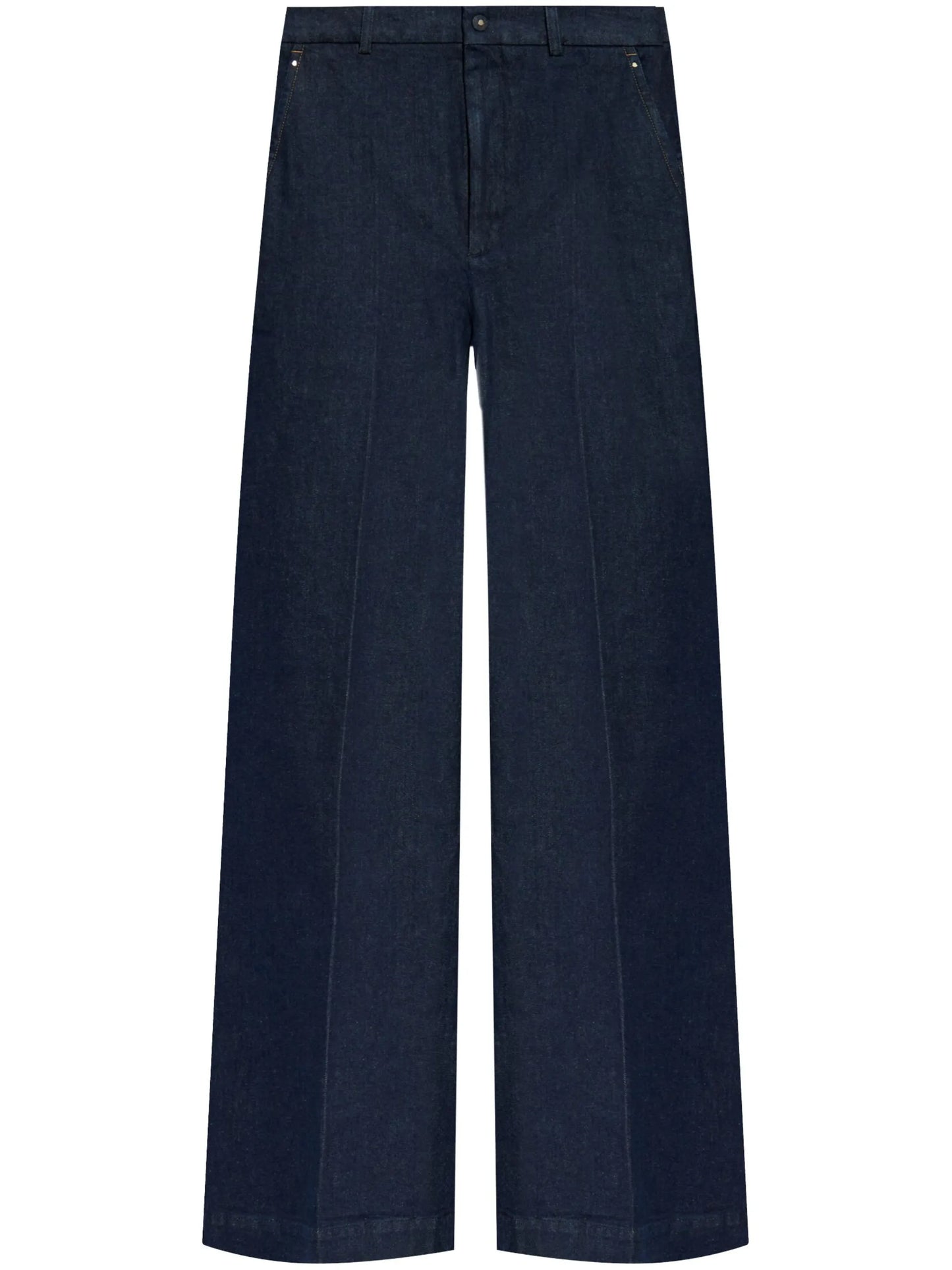 high-waisted jeans