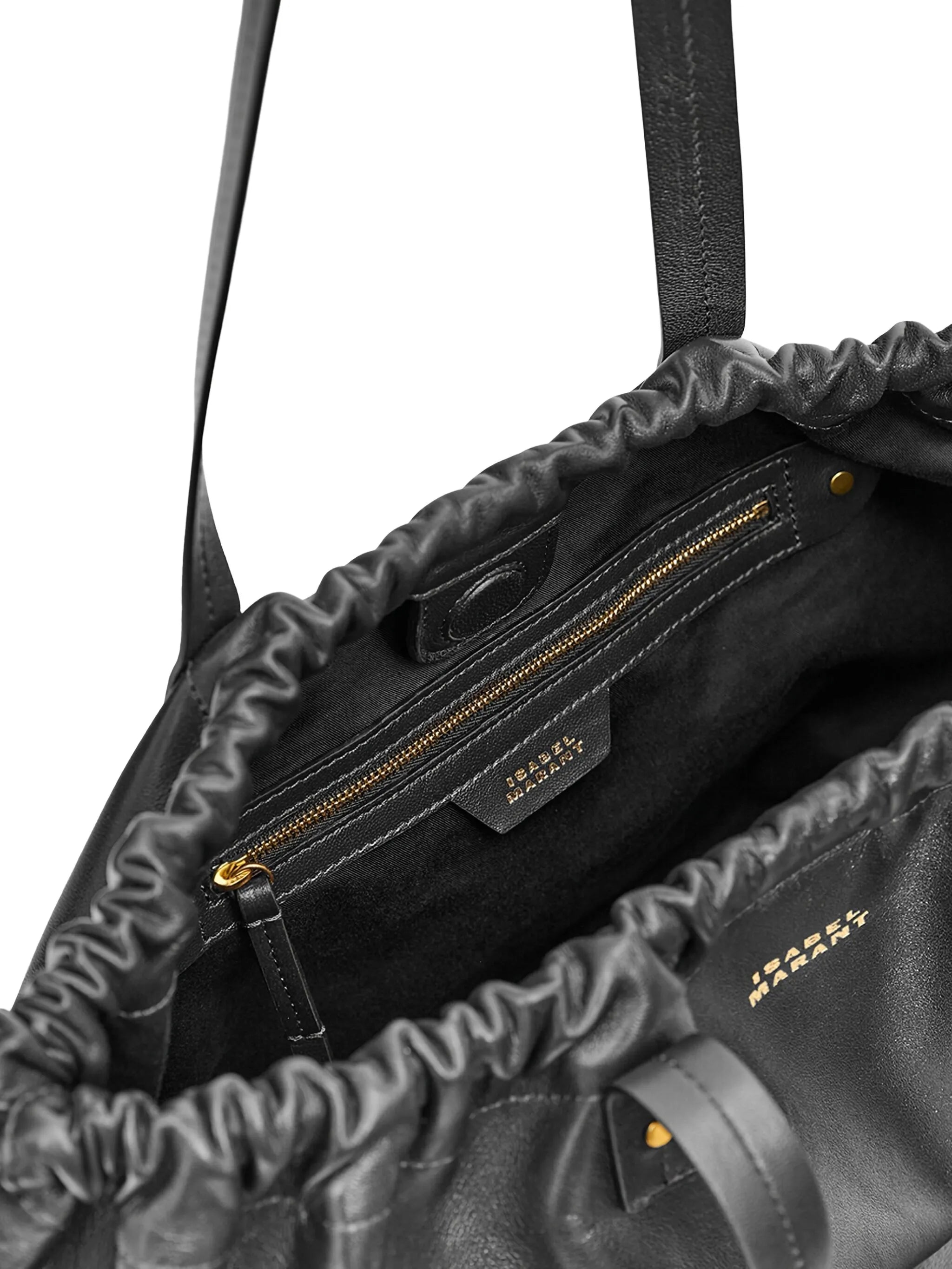 Silven E/W shiny leather tote bag