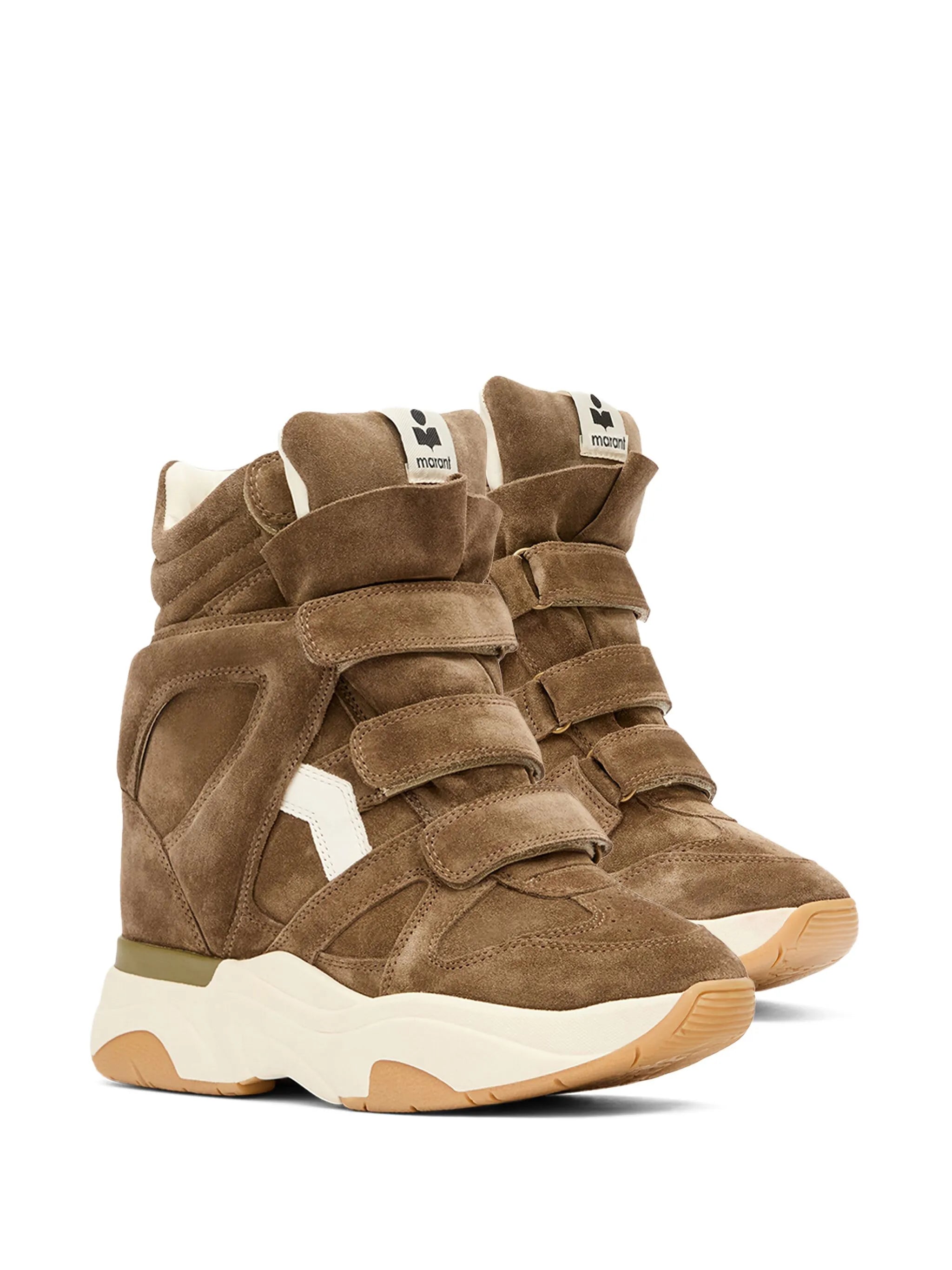 Balskee suede wedge high-top sneakers