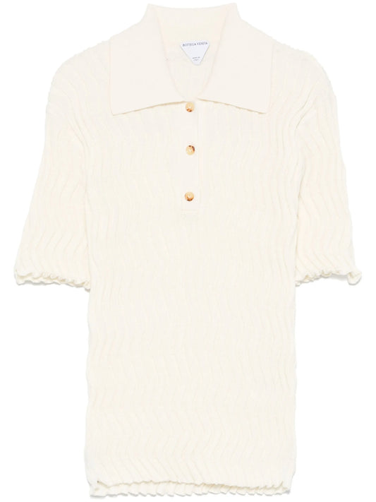 knitted polo top