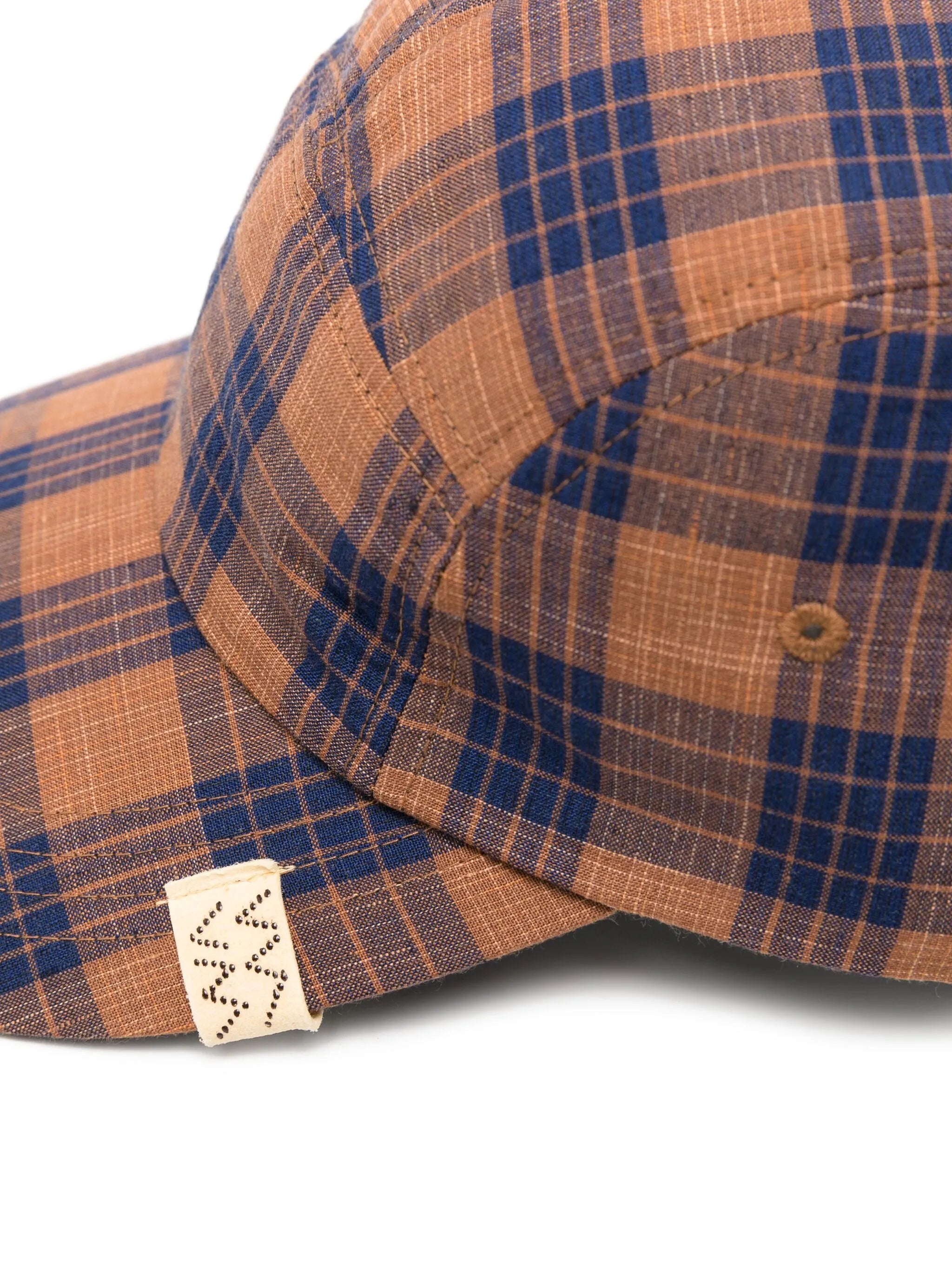 plaid-check santome cap