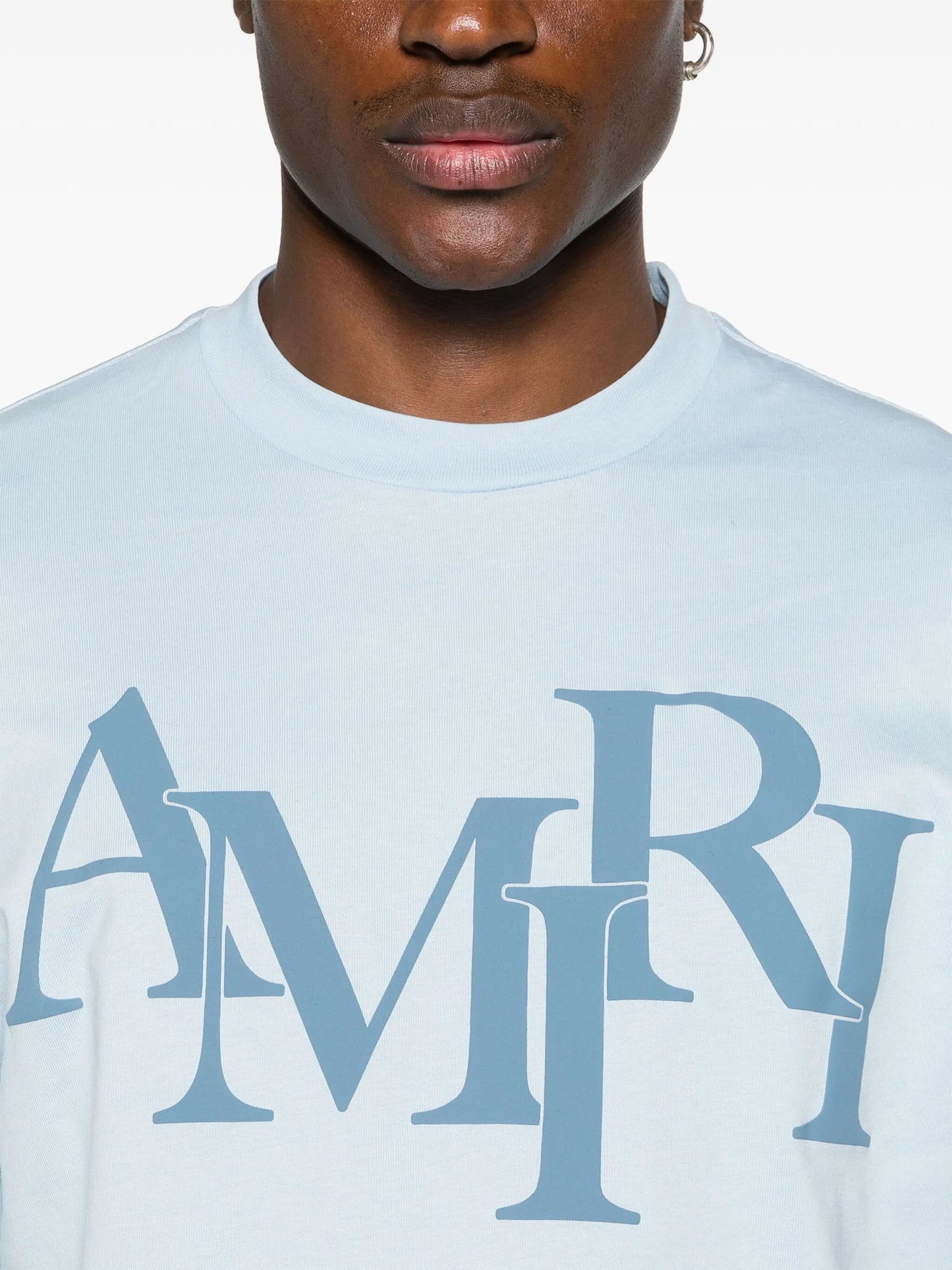 Staggered Tee Mens Style : Amjyte1078 "CERULEAN"
