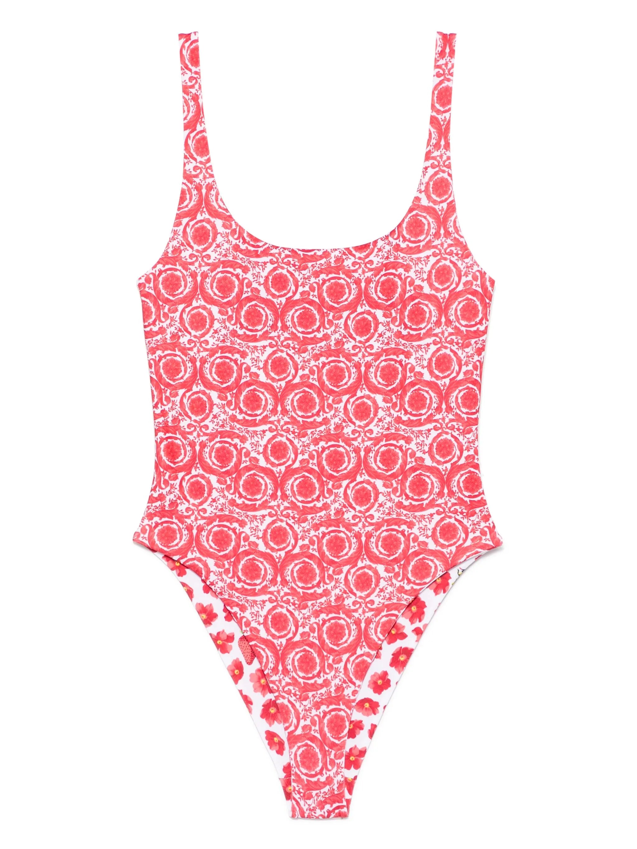 Strawberry Garden-print swimsuit