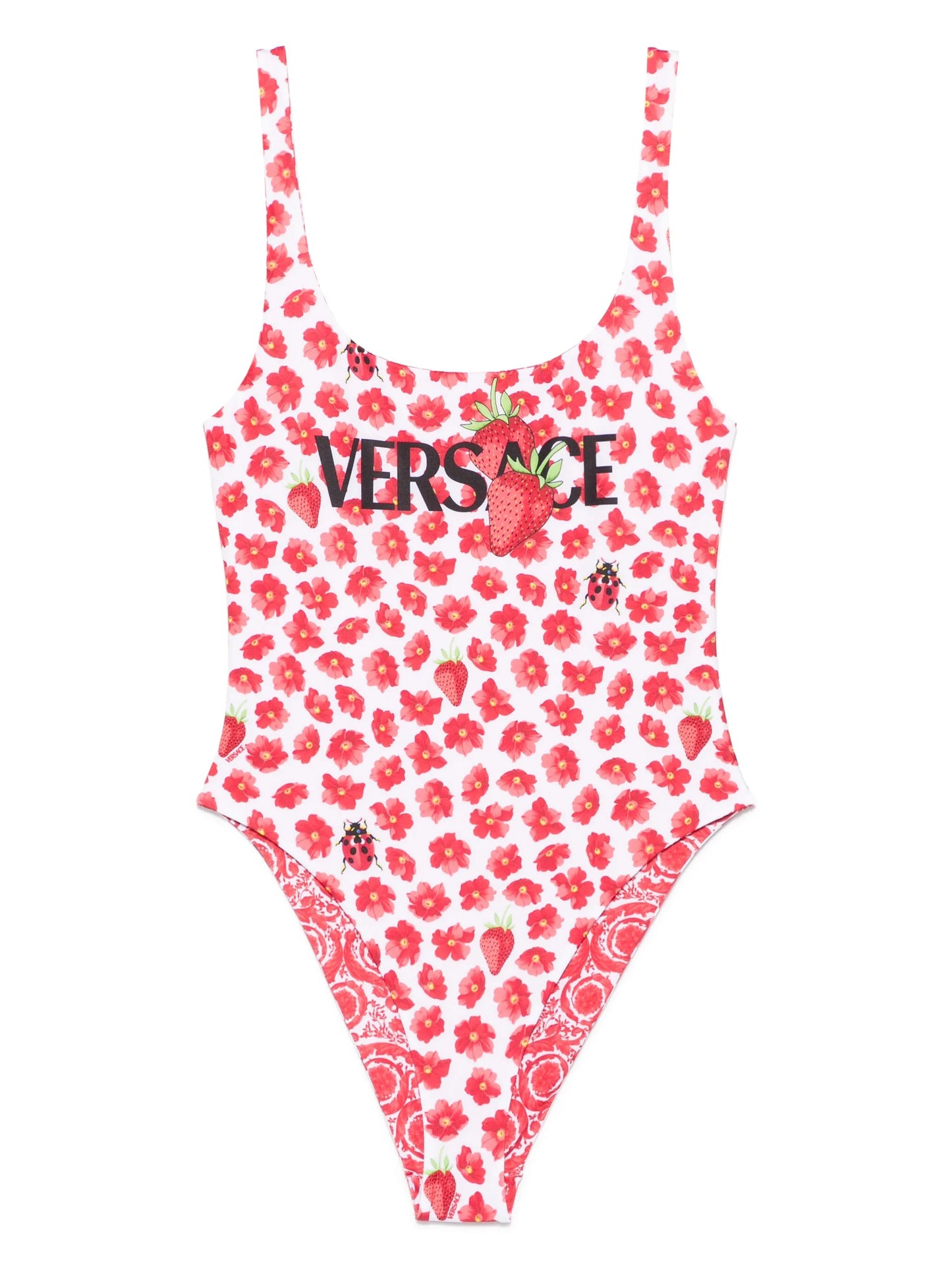 Strawberry Garden-print swimsuit