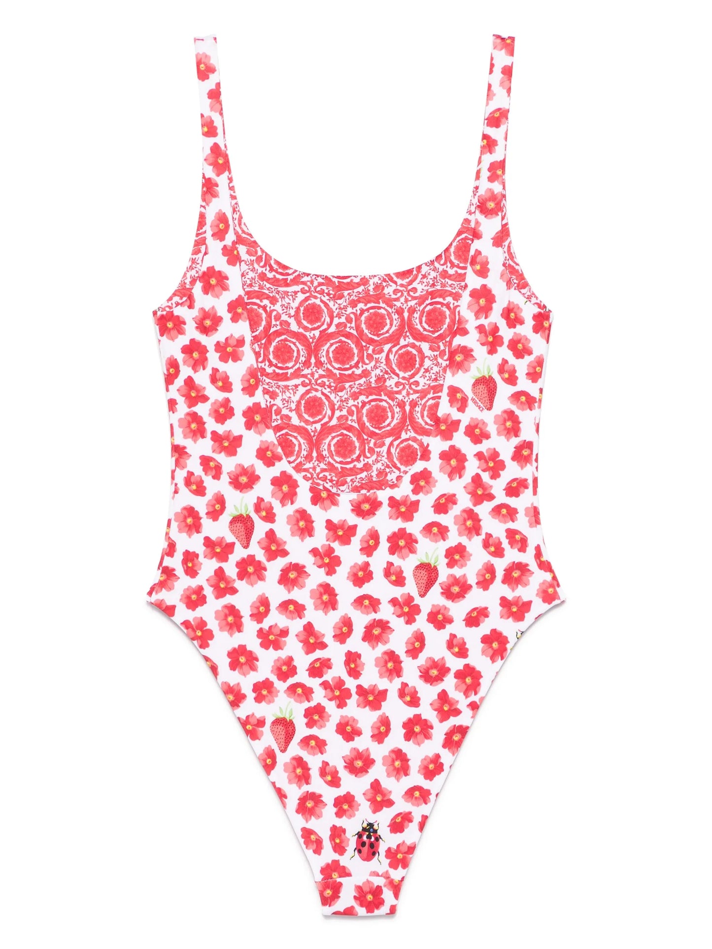 Strawberry Garden-print swimsuit