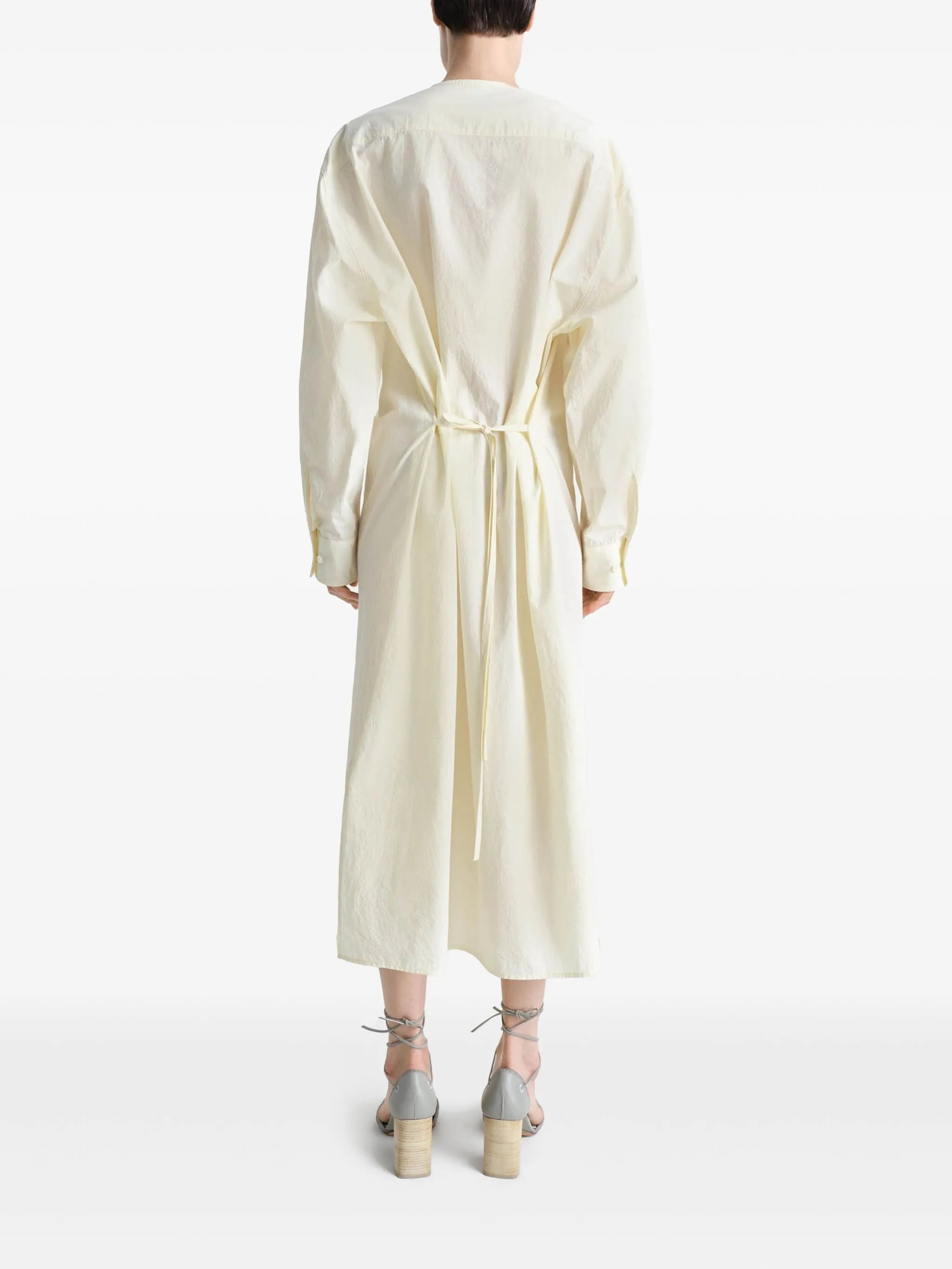 soft-collar maxi dress