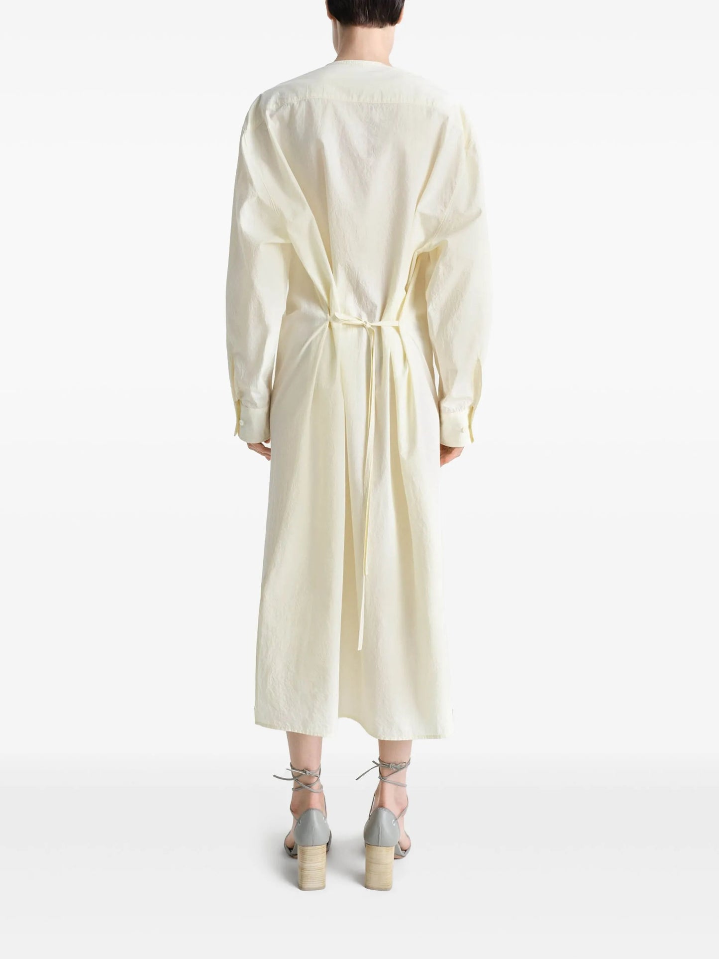 soft-collar maxi dress