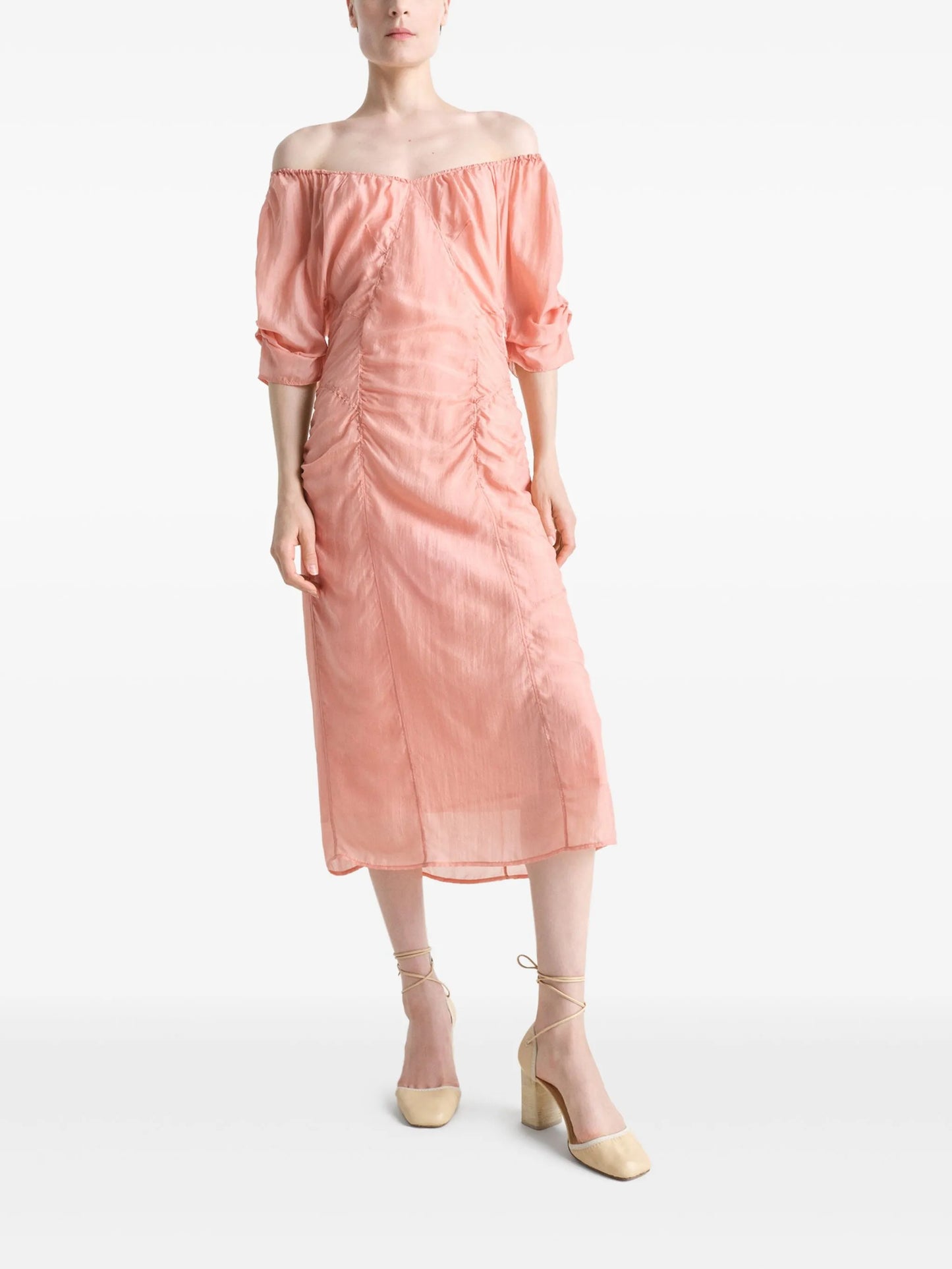 chiffon midi dress