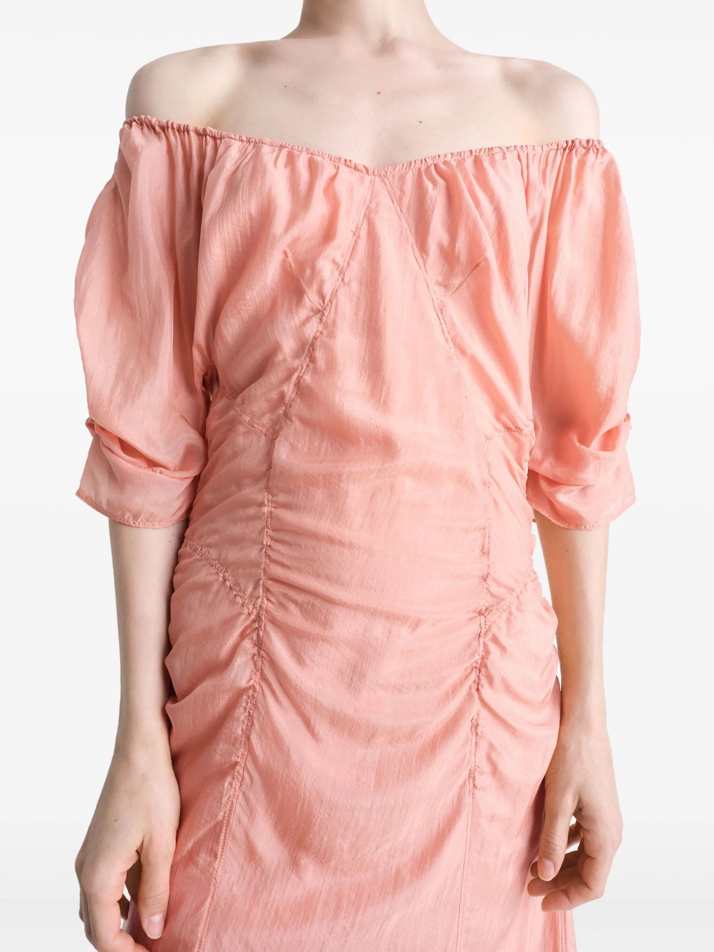 chiffon midi dress