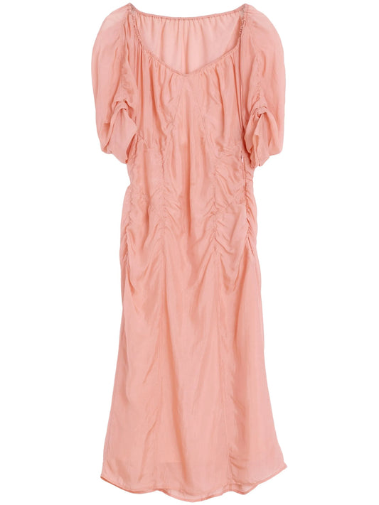 chiffon midi dress