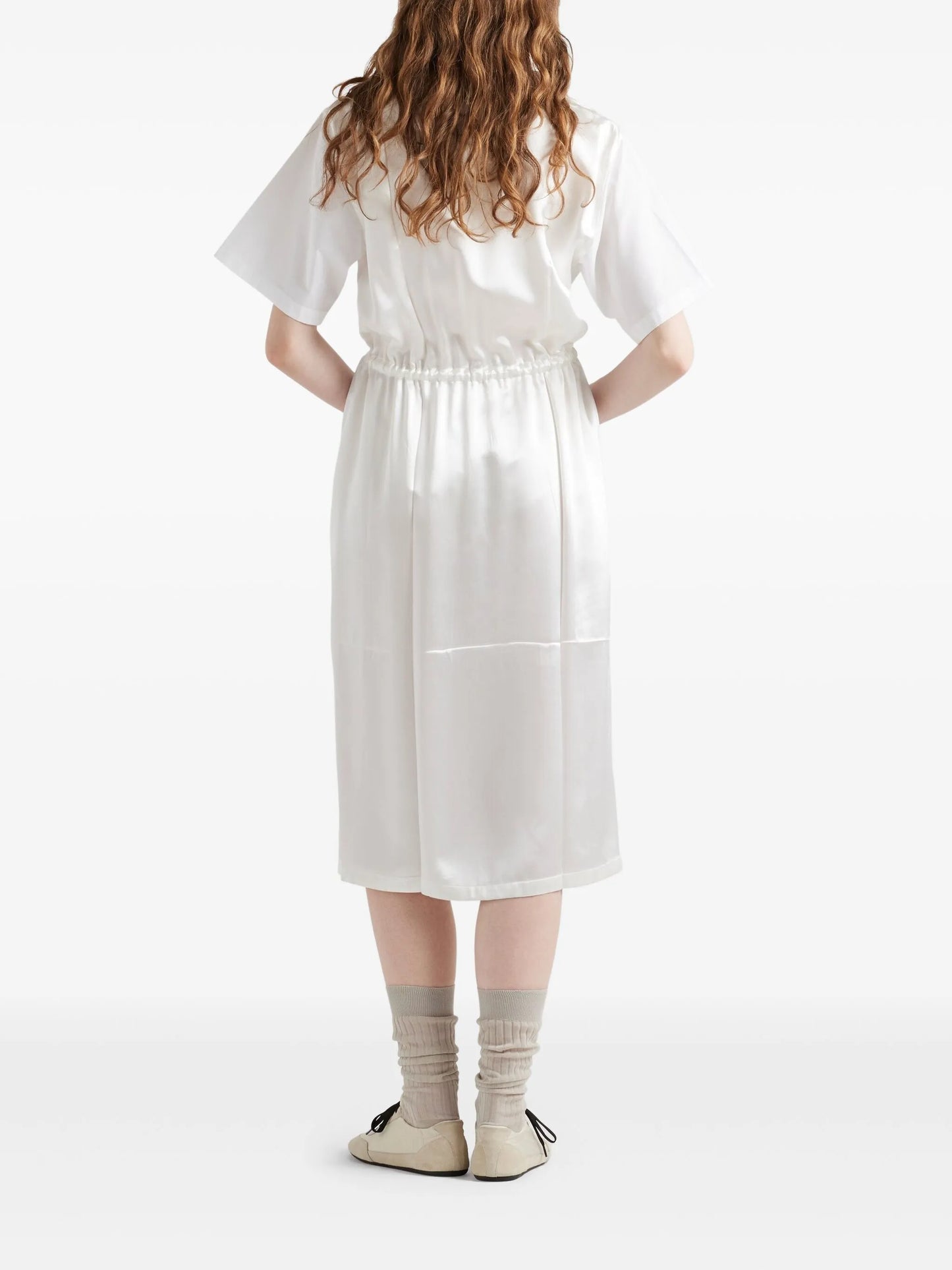 drawstring mini dress
