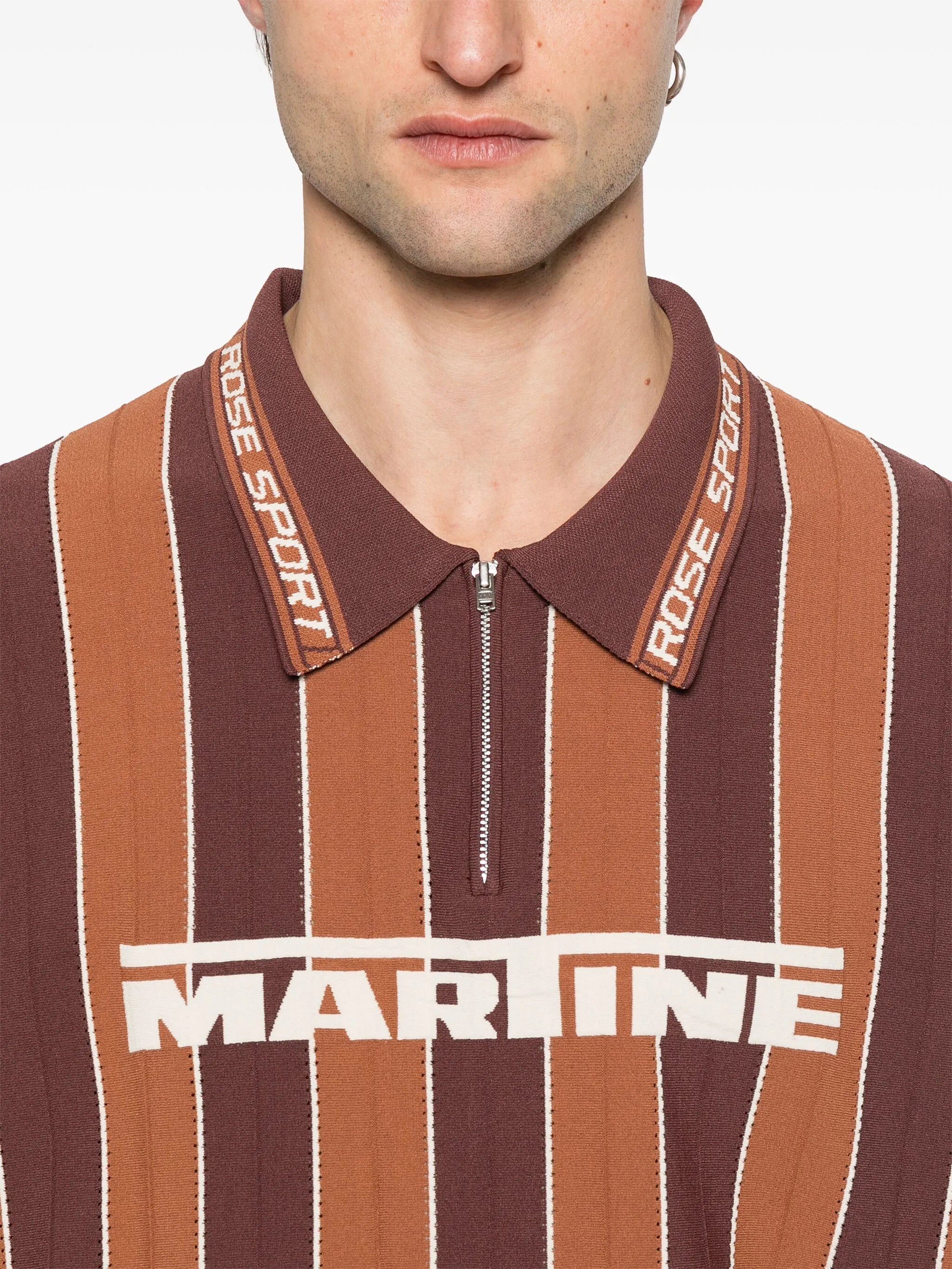 striped polo shirt