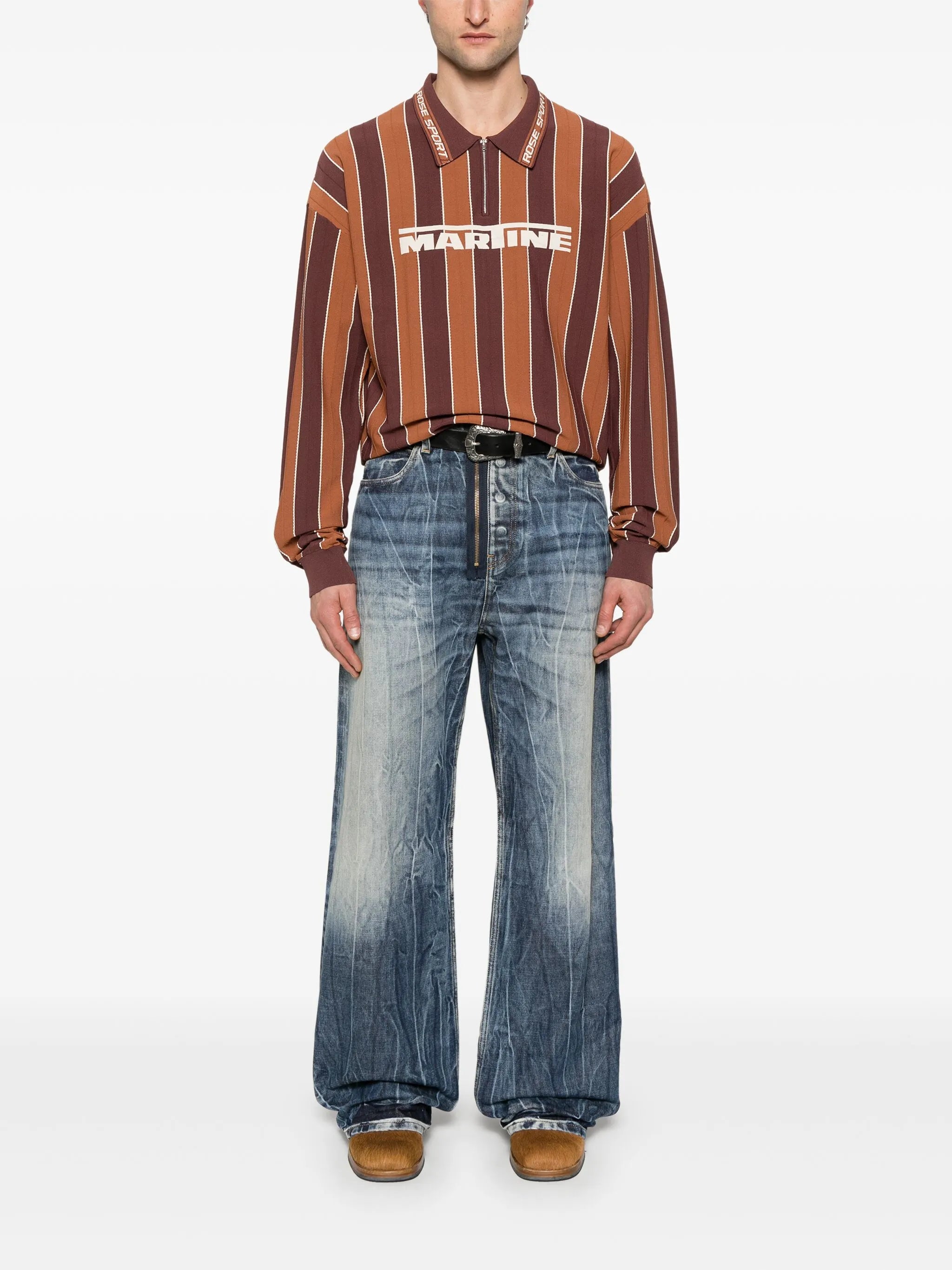 striped polo shirt