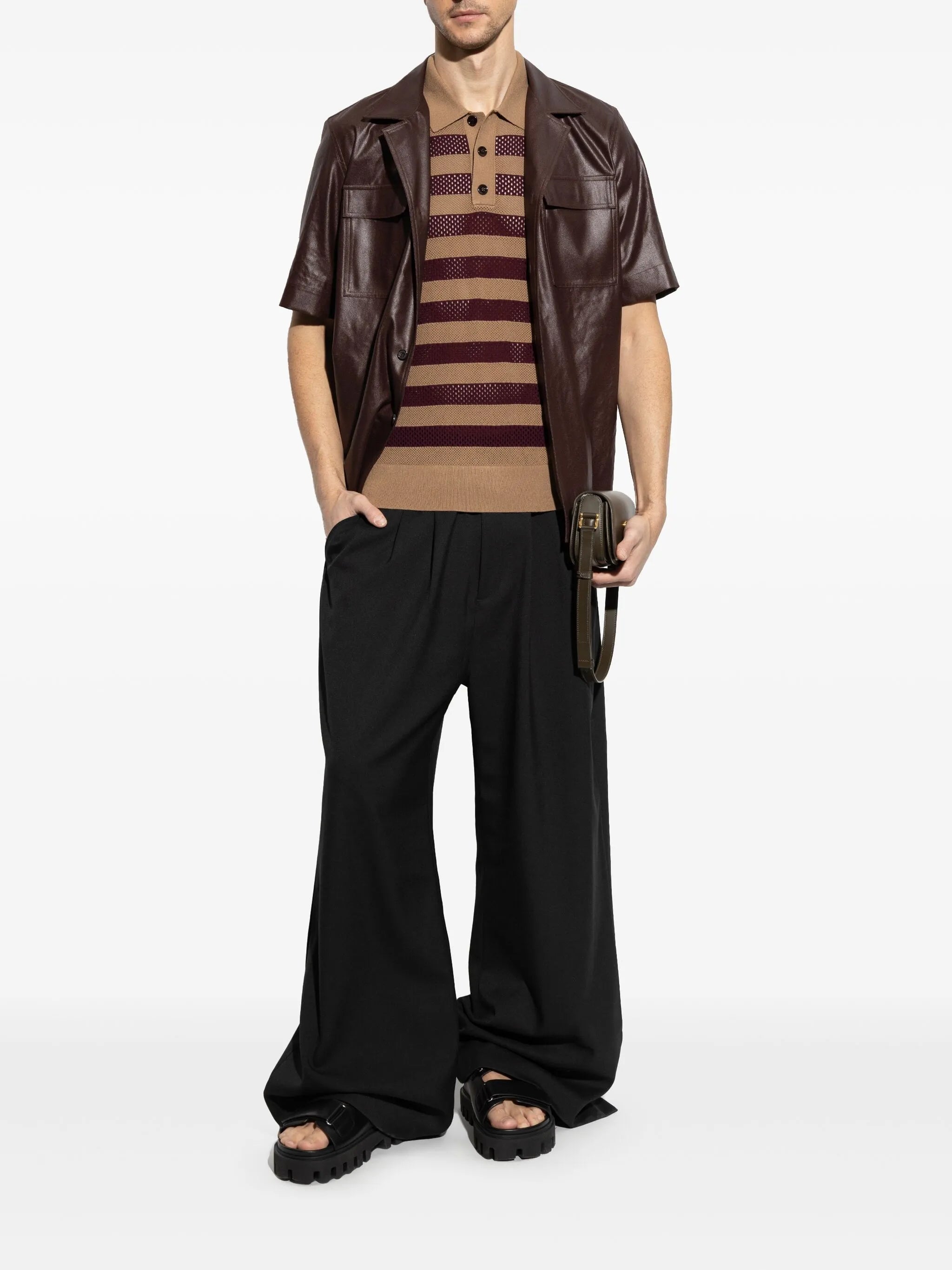 striped polo shirt