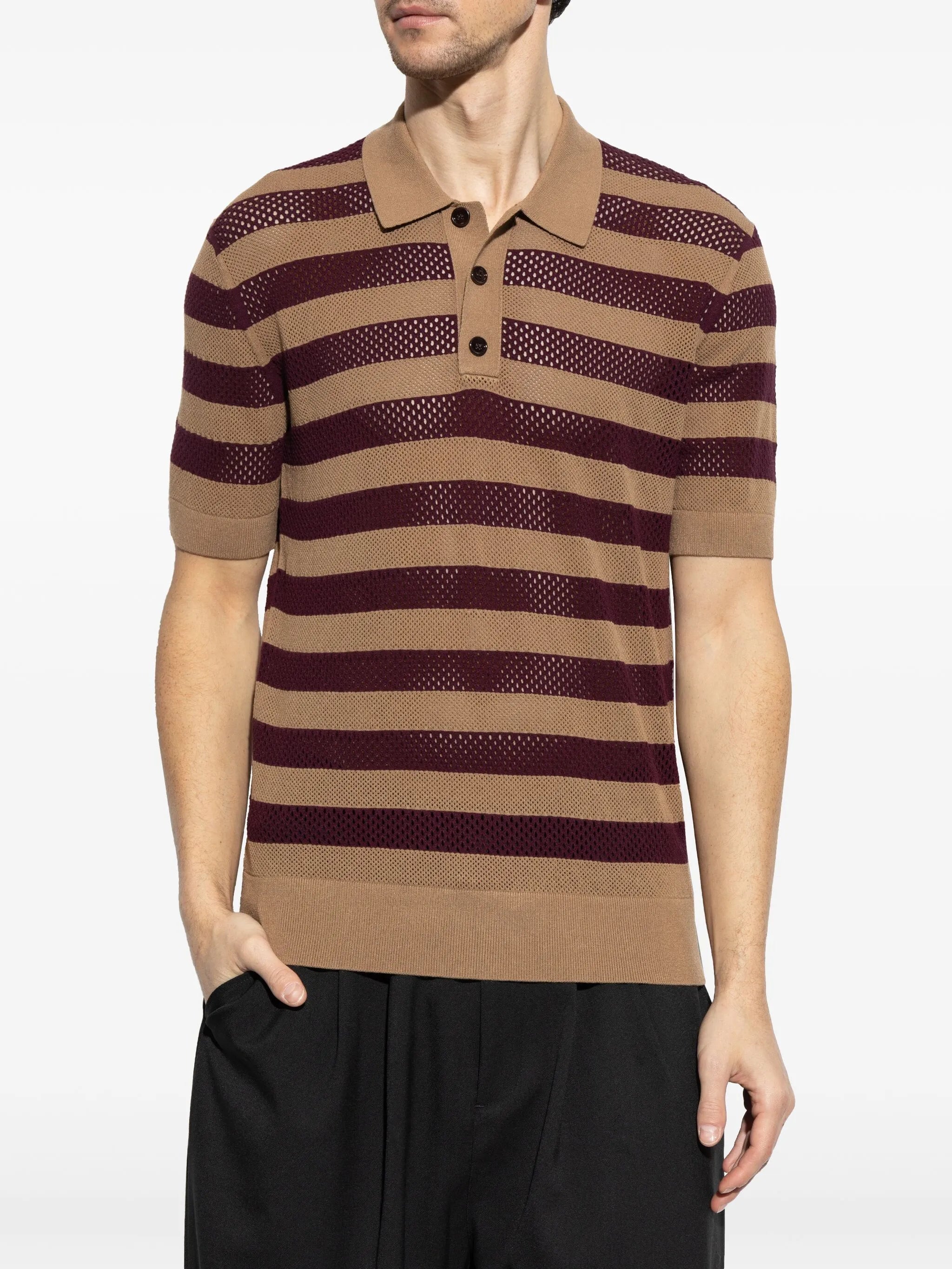 striped polo shirt