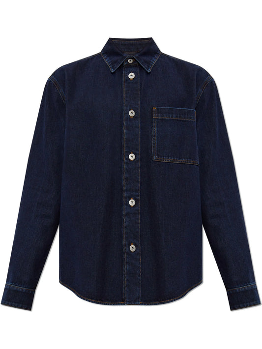 logo-embroidered shirt