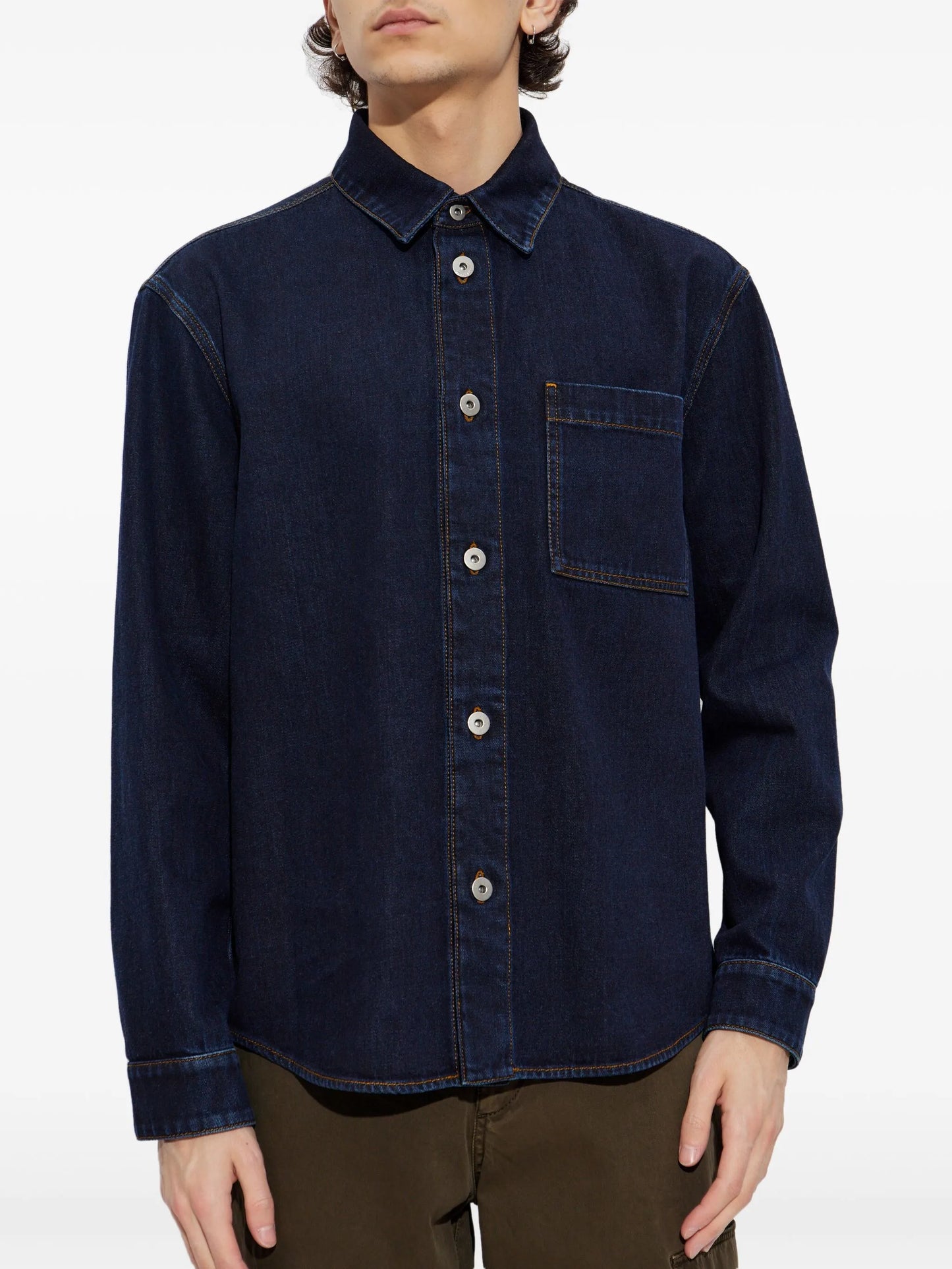 logo-embroidered shirt