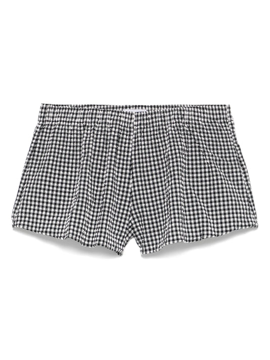 checked shorts