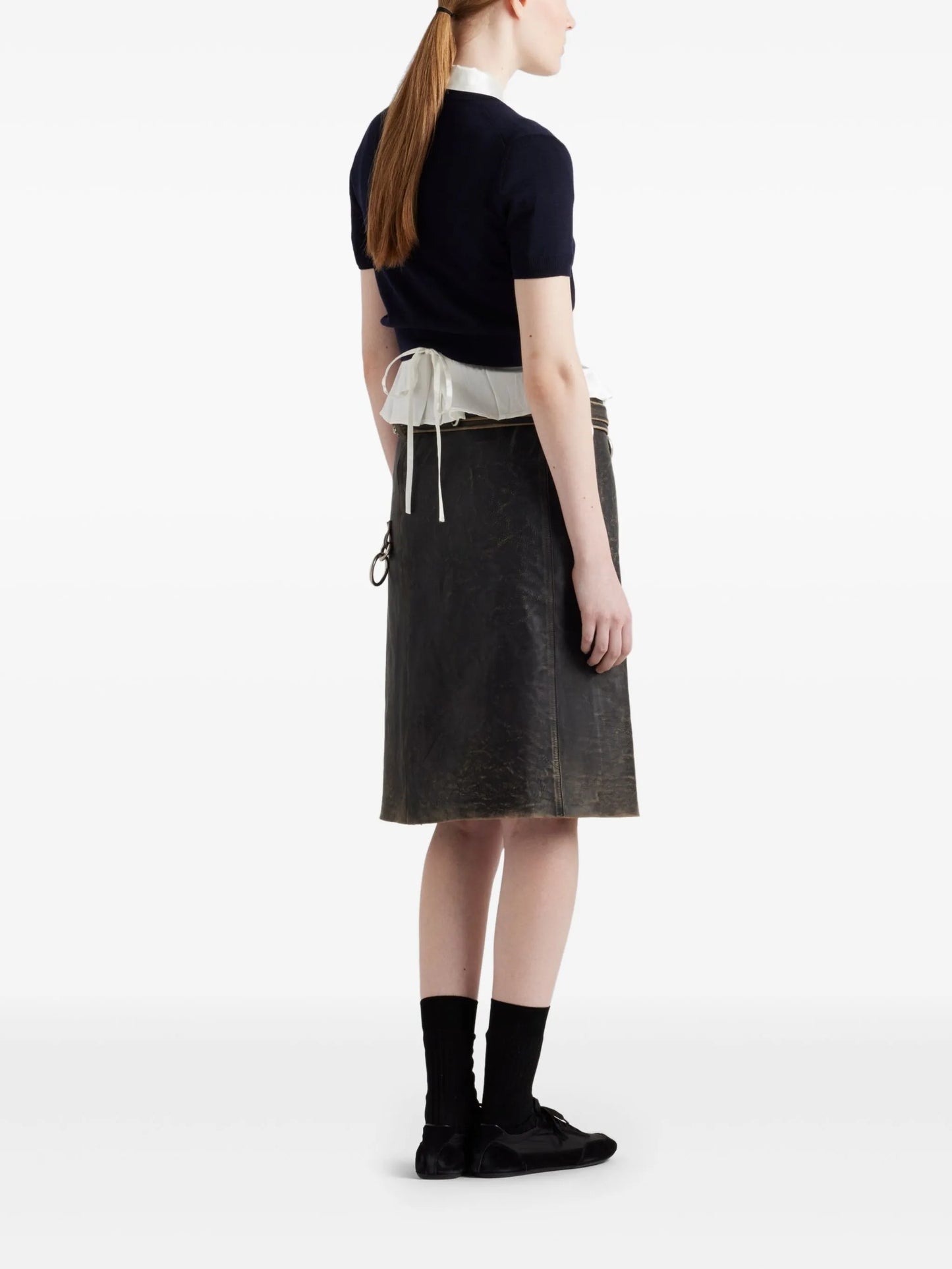 leather mini skirt