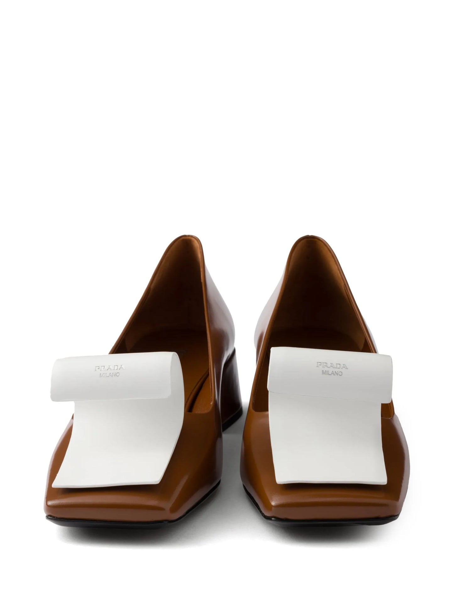 35mm two-tone brushed-leather pumps